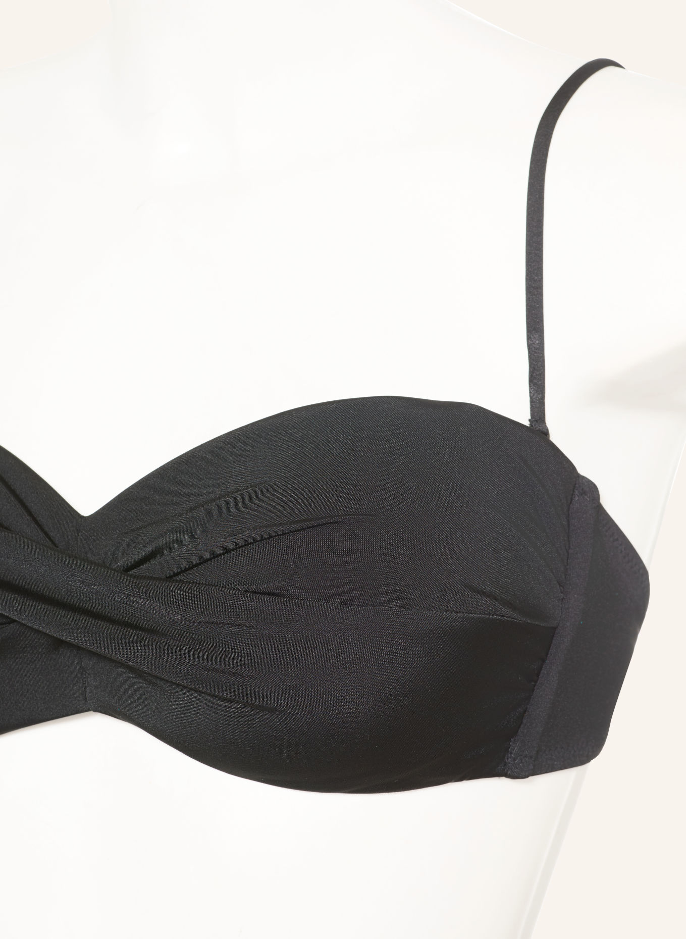 watercult SOFT SCULPT Bandeau bikini top with a wrap-around look: BLACK