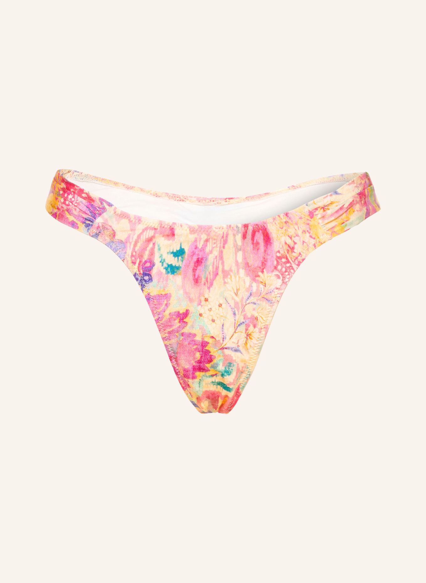 watercult Brazilian bikini bottoms ORNAMENT DRIFT: DARK YELLOW / PURPLE / PINK