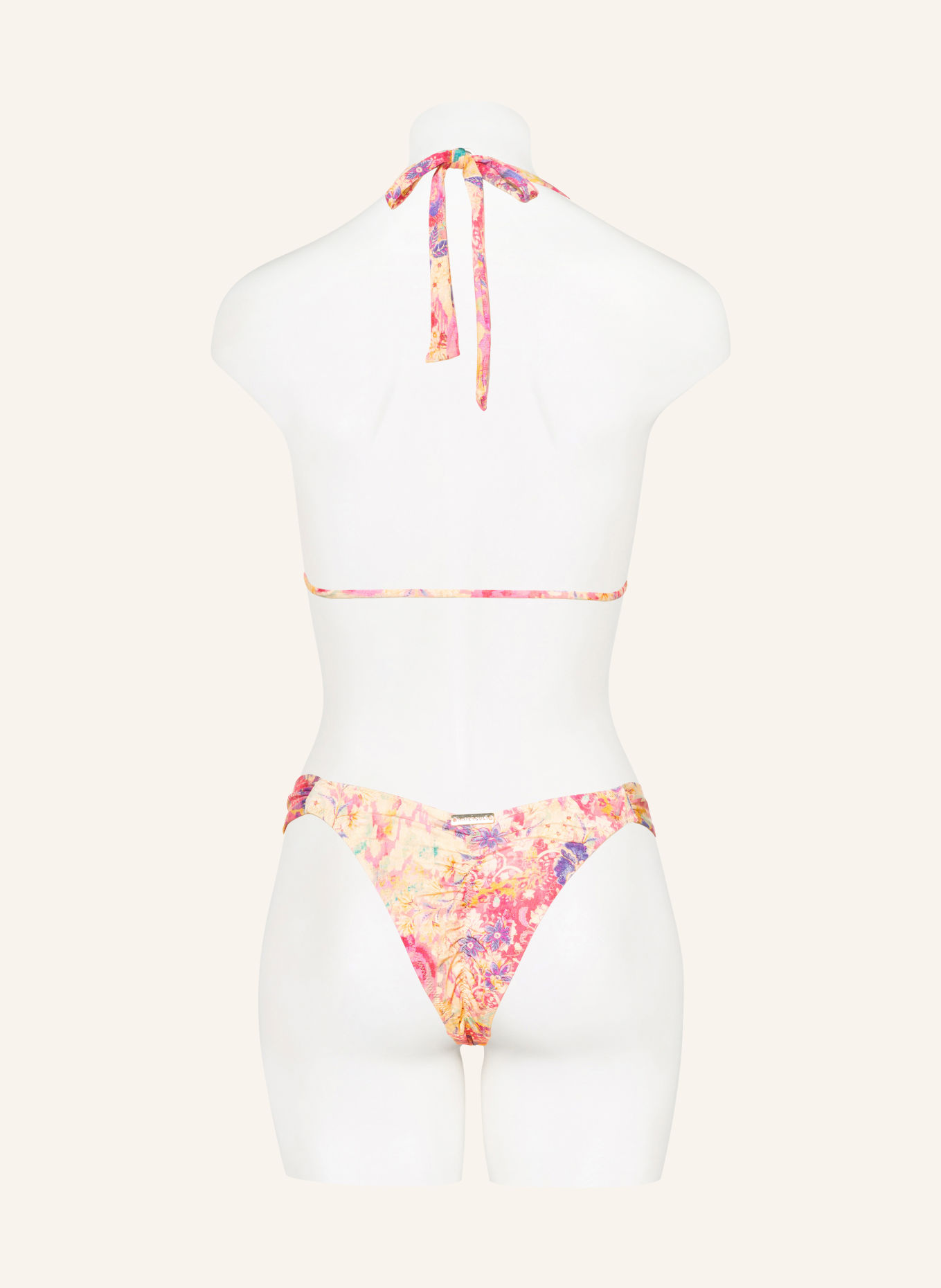 watercult Brazilian bikini bottoms ORNAMENT DRIFT: DARK YELLOW / PURPLE / PINK