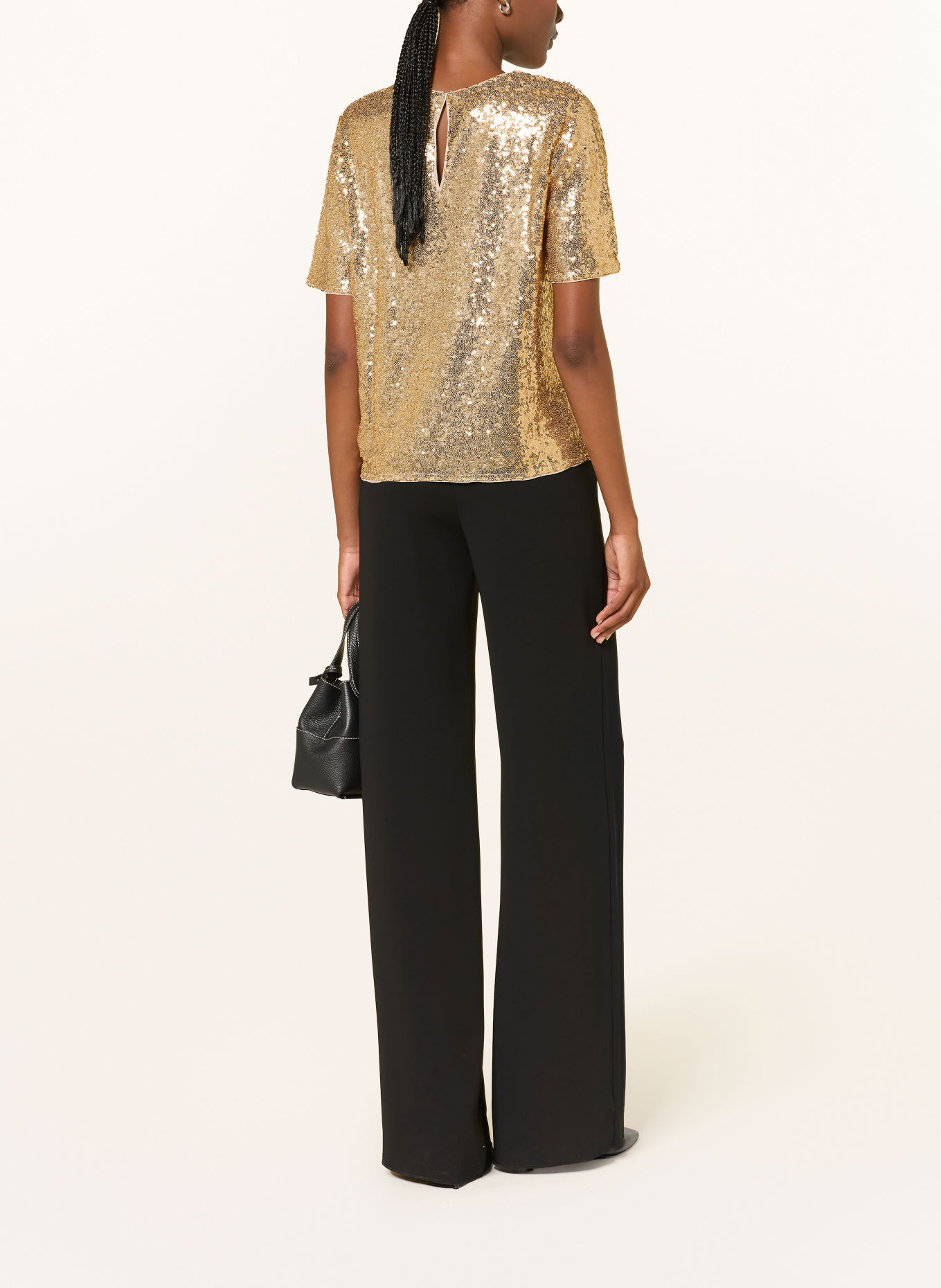 HOBBS LILIBET Shirt blouse with Sequins: GOLD