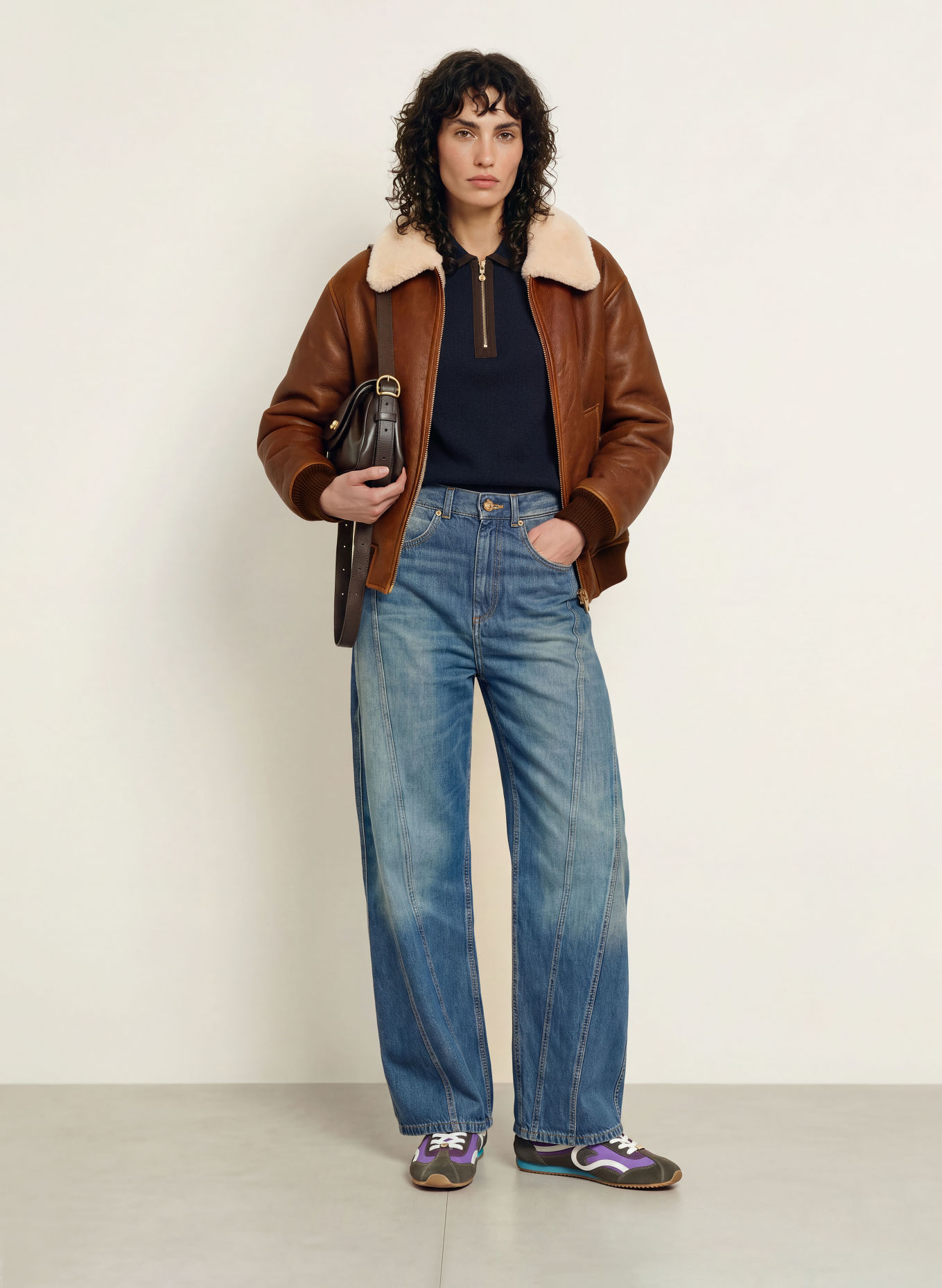 SANDRO Jeansy wide leg: 4785 BLUE JEAN