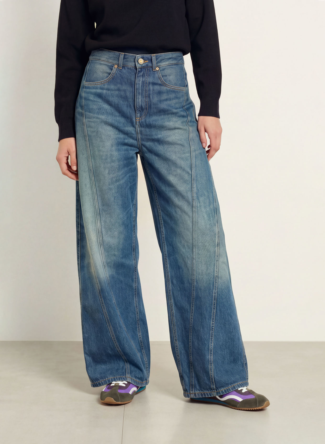 SANDRO Jeansy wide leg: 4785 BLUE JEAN