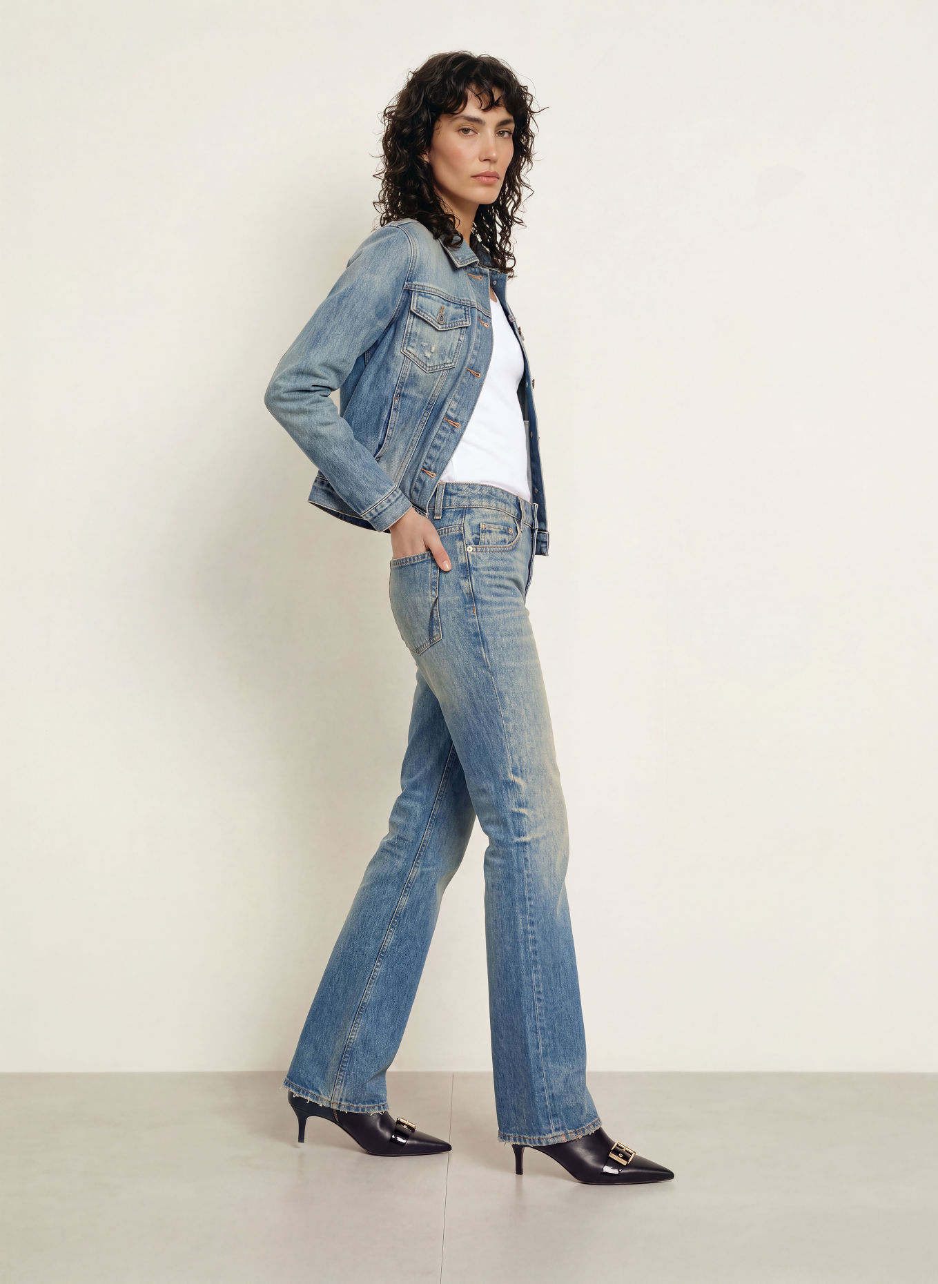 ALLSAINTS Blugi drepți NAT: 10635 TINT LIGHT INDIGO