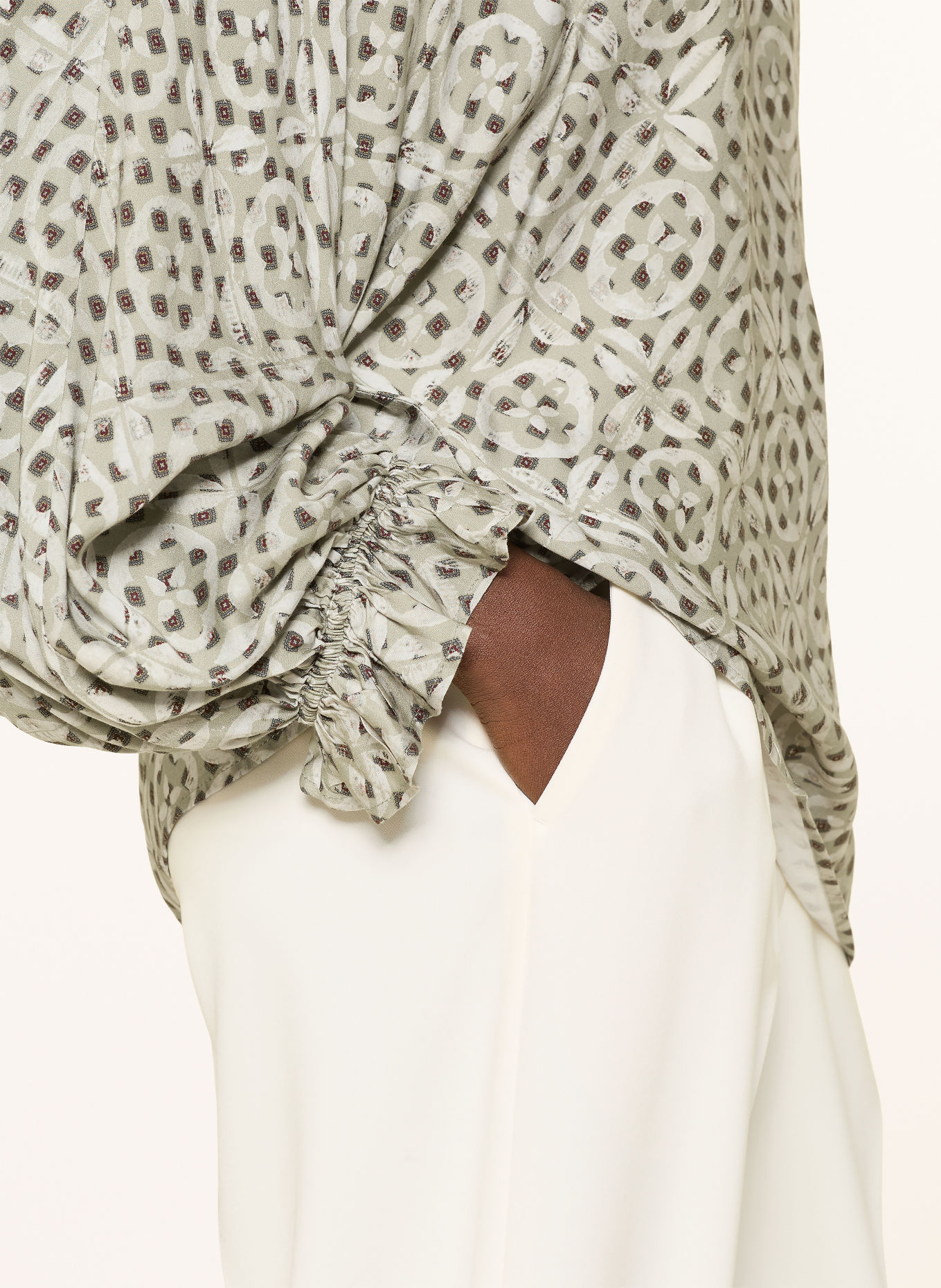 CARTOON Shirt blouse: MINT / BROWN / ECRU