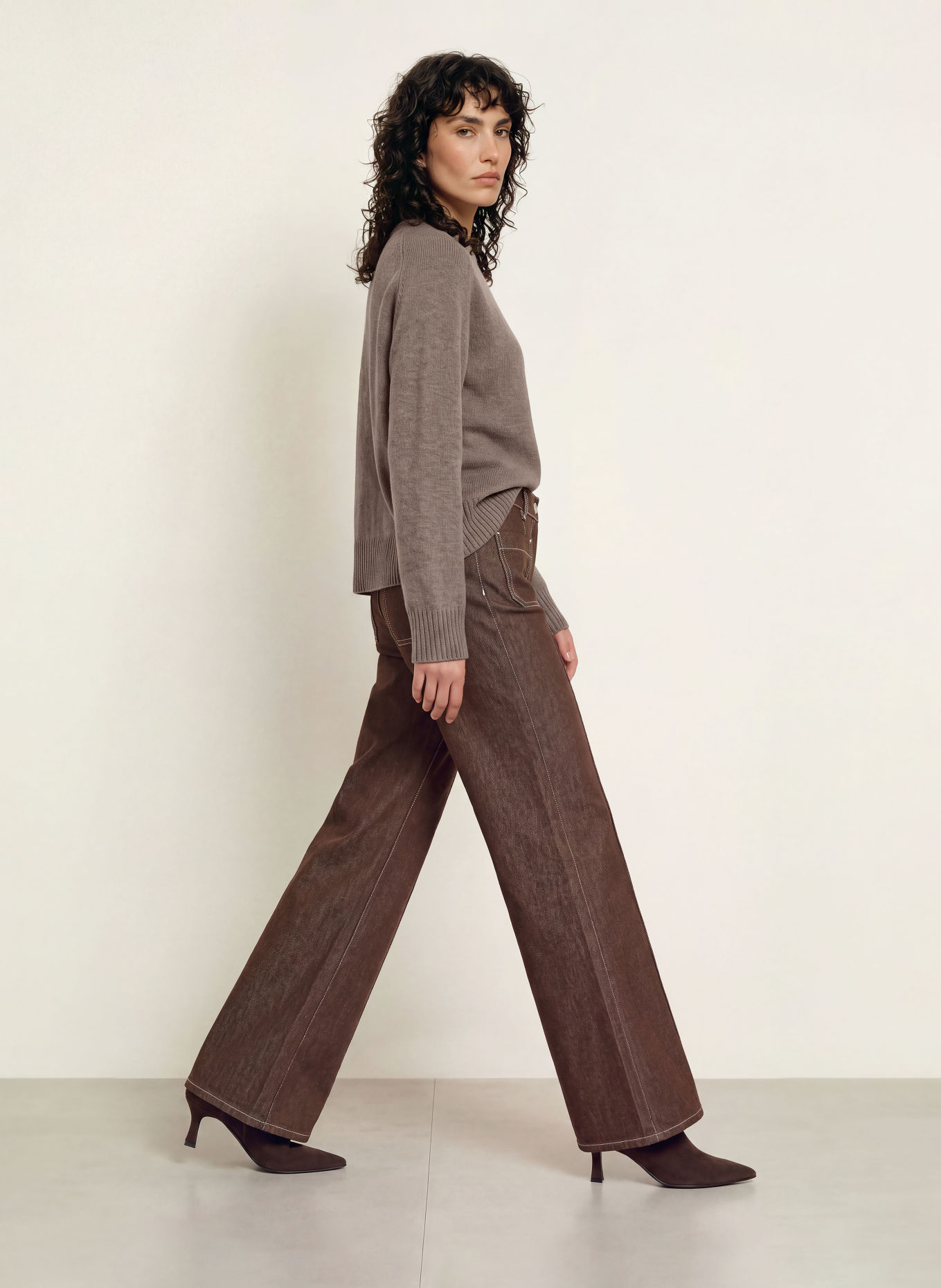 REISS RILEY Sweater: TAUPE