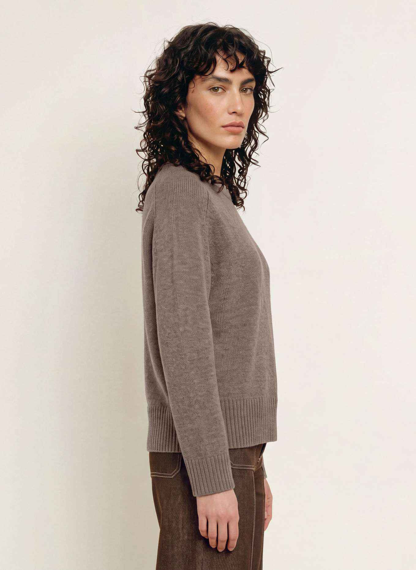 REISS RILEY Sweater: TAUPE