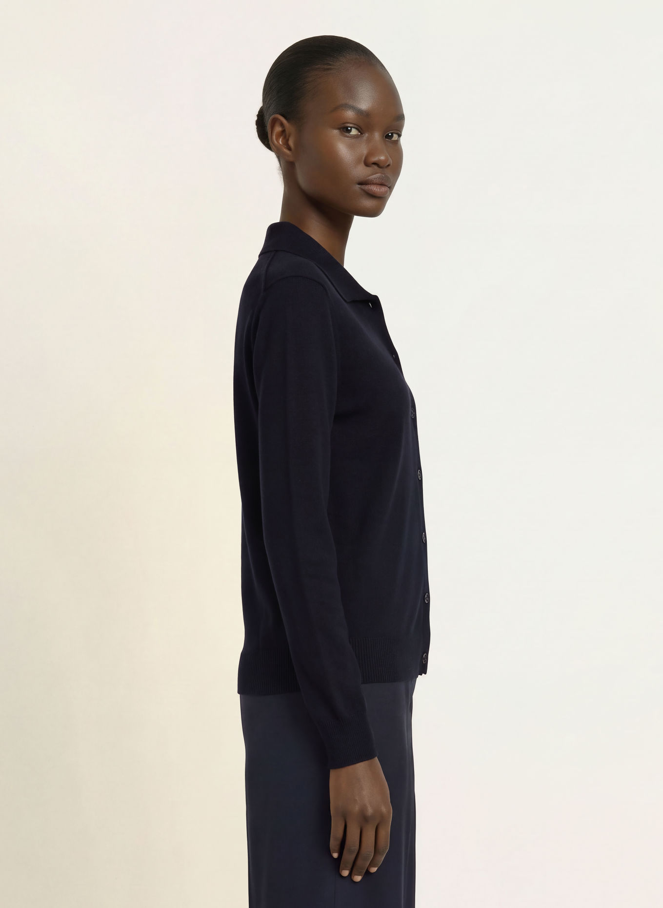 REISS GALE Cardigan: DARK BLUE