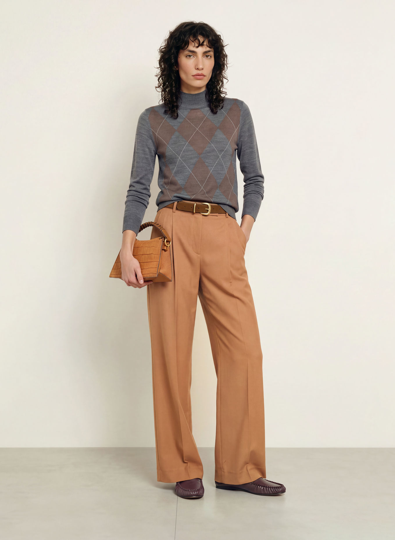 REISS Marlenehose LUNA: COGNAC