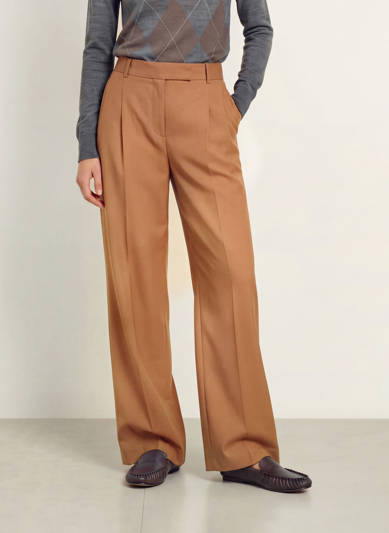 REISS Marlenehose LUNA: COGNAC
