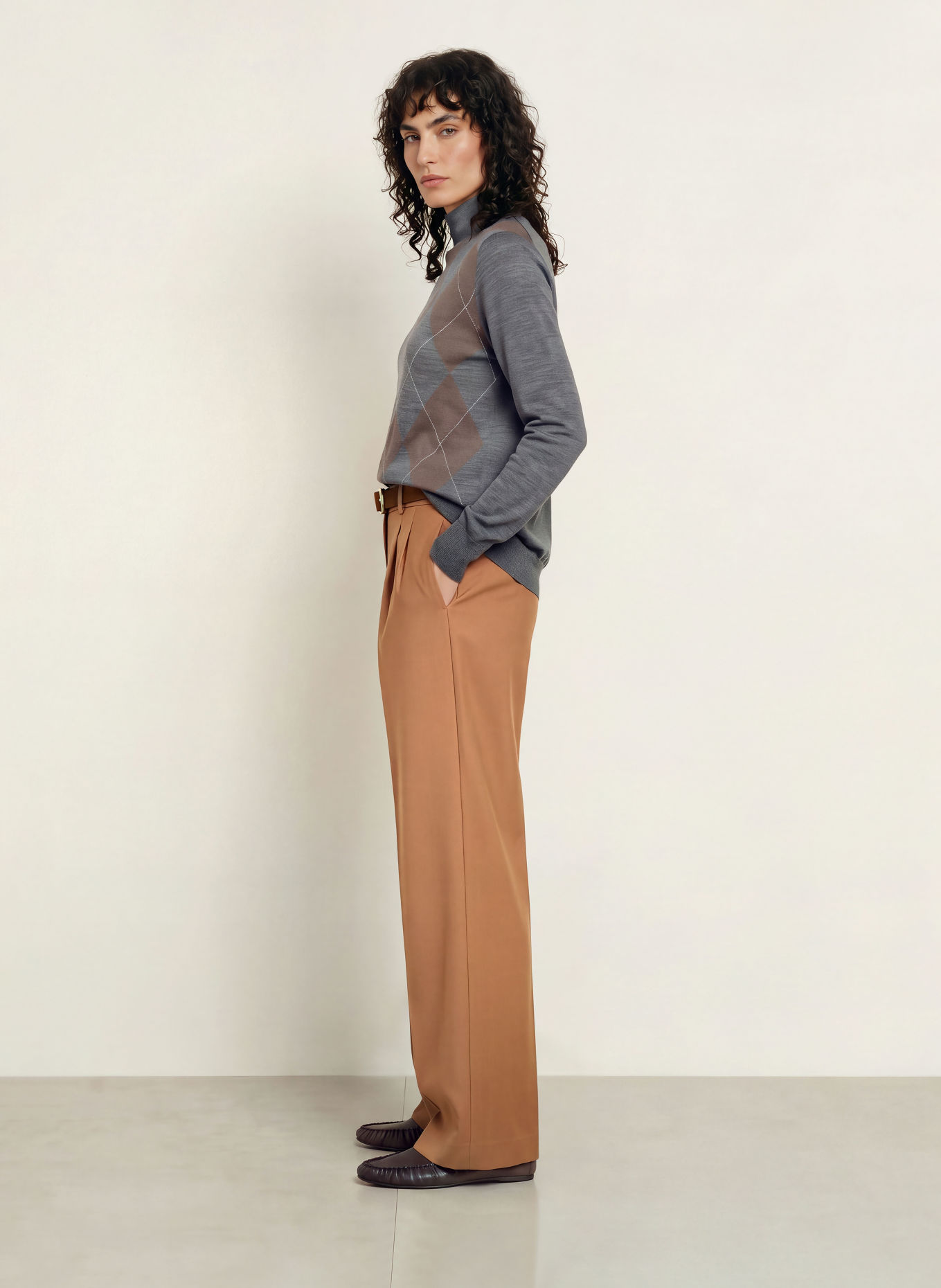 REISS Marlenehose LUNA: COGNAC