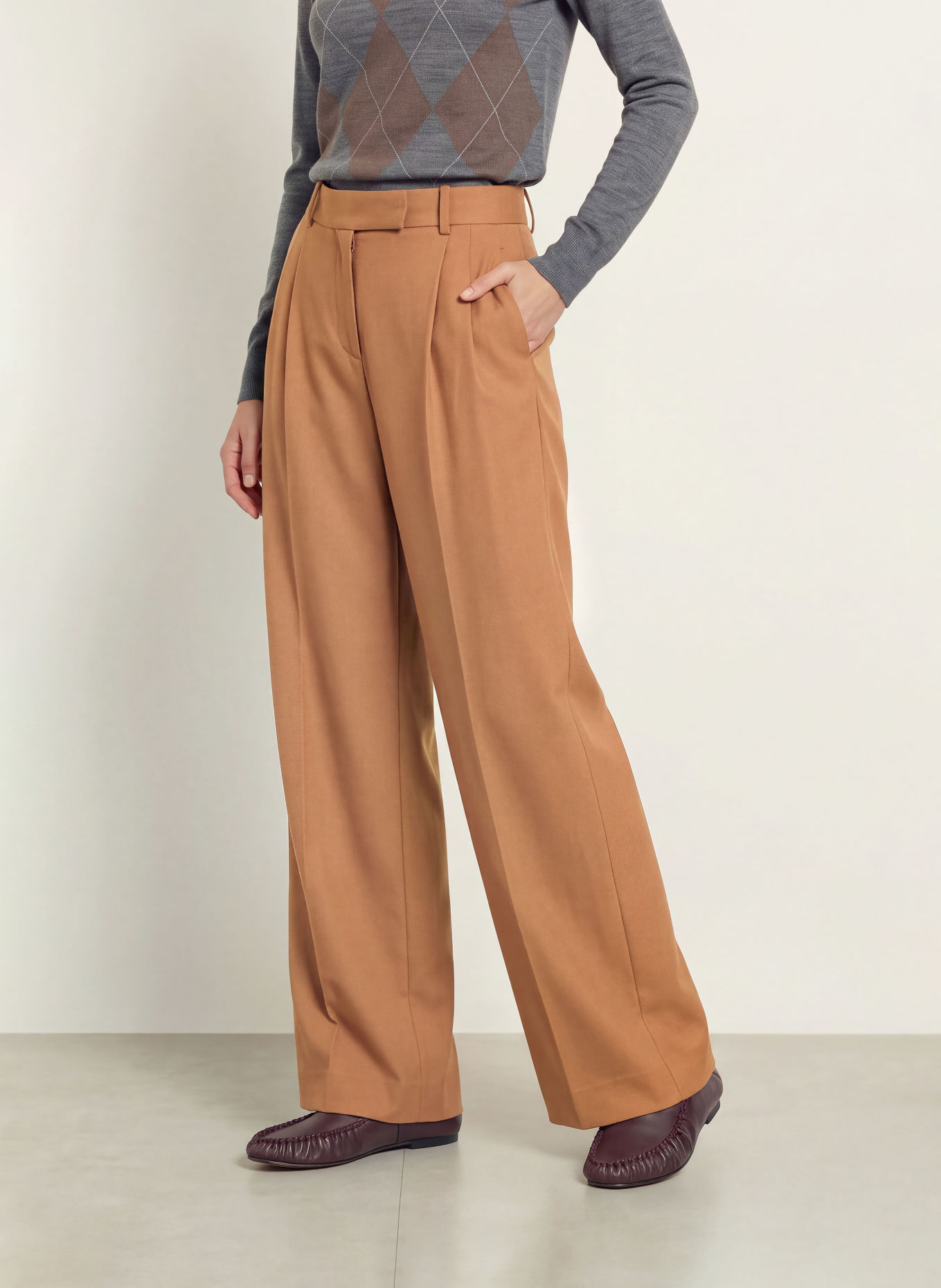 REISS Marlenehose LUNA: COGNAC