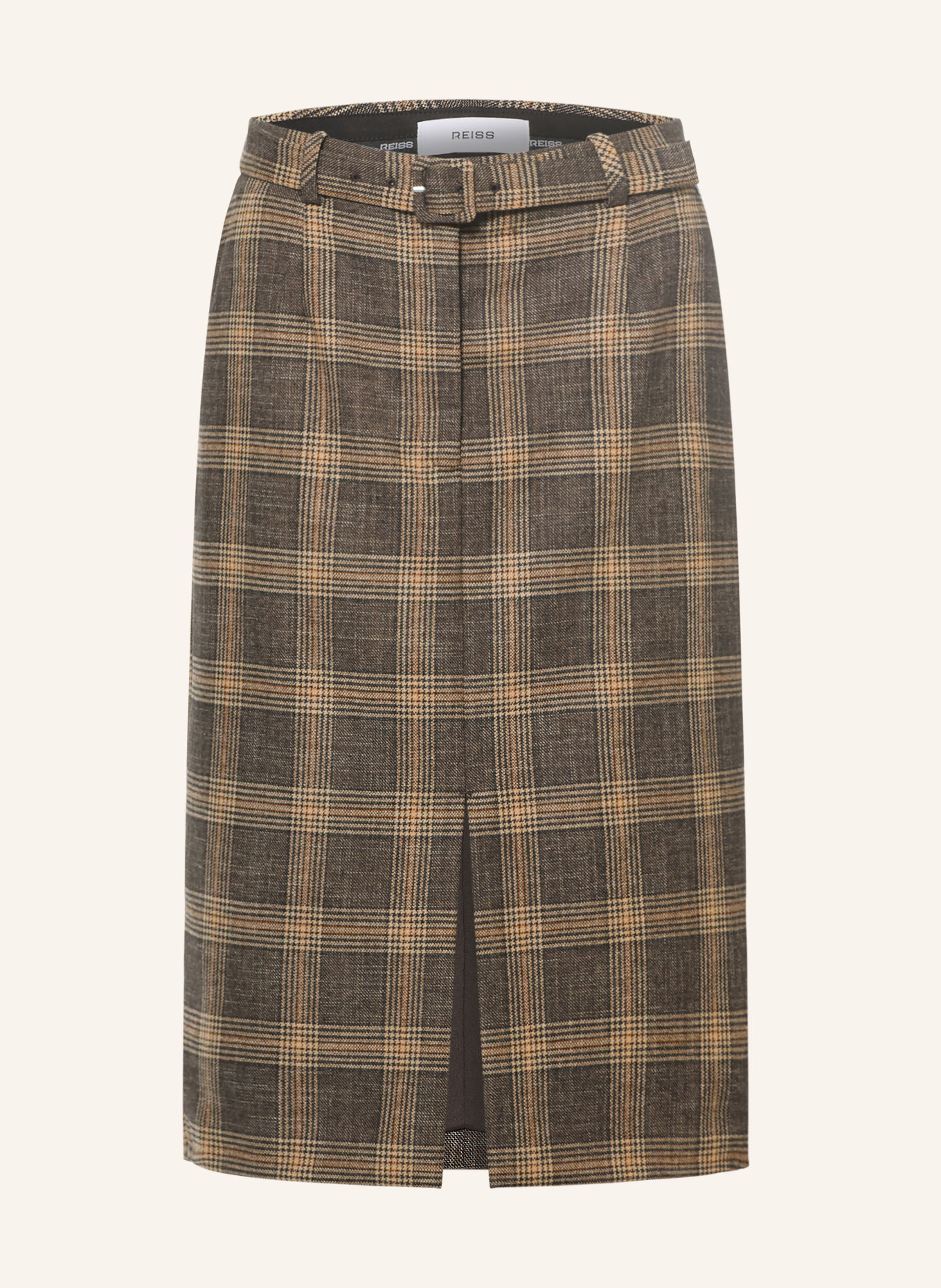 REISS SANDOR Skirt: DARK BROWN / LIGHT BROWN / BLACK