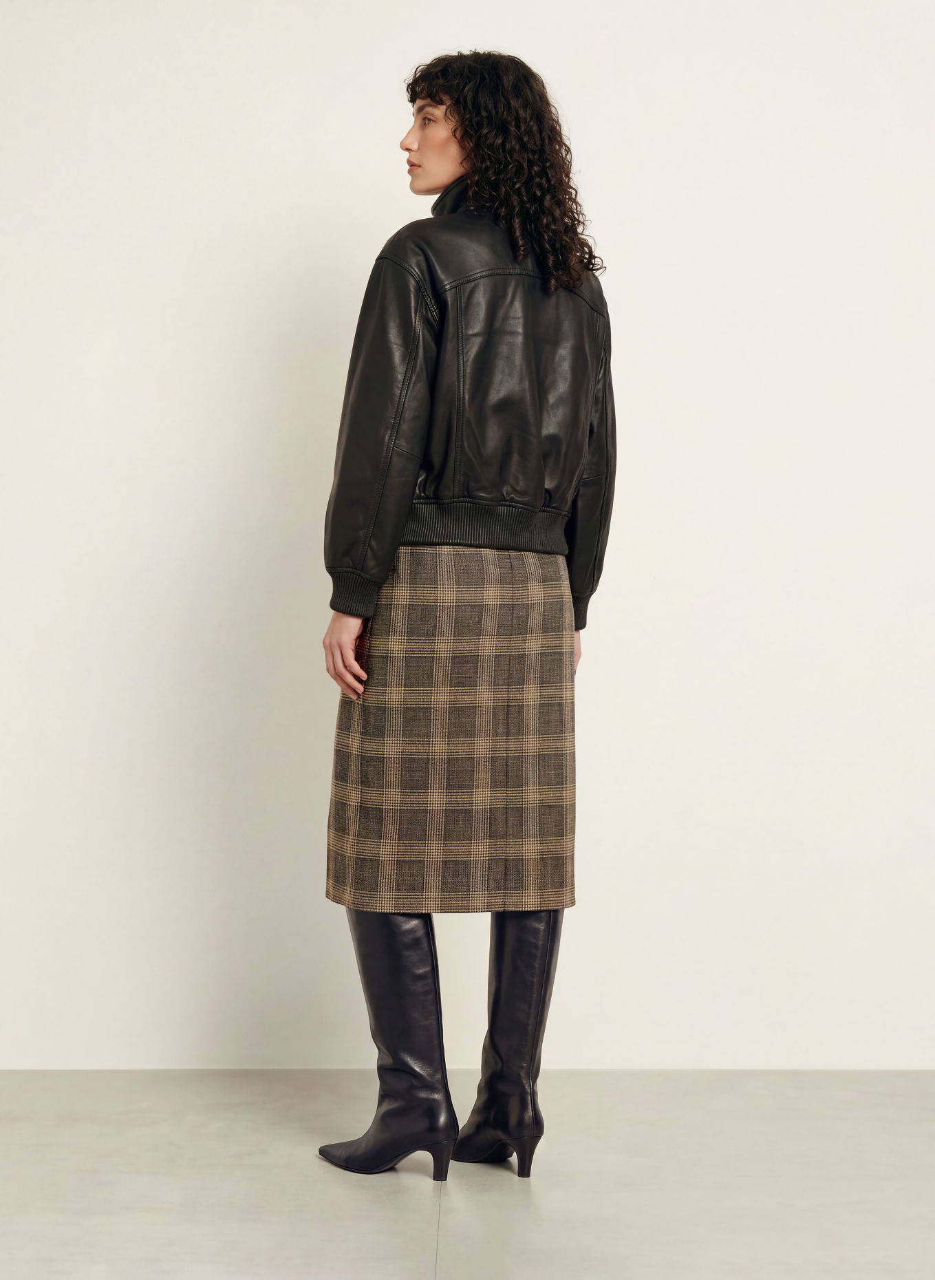 REISS SANDOR Skirt: DARK BROWN / LIGHT BROWN / BLACK
