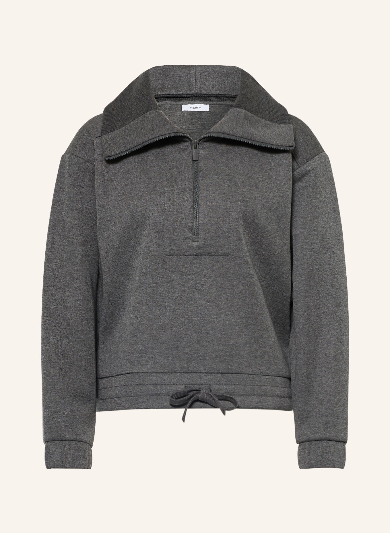 REISS Pull sweat col zippé LAYLA: GRIS