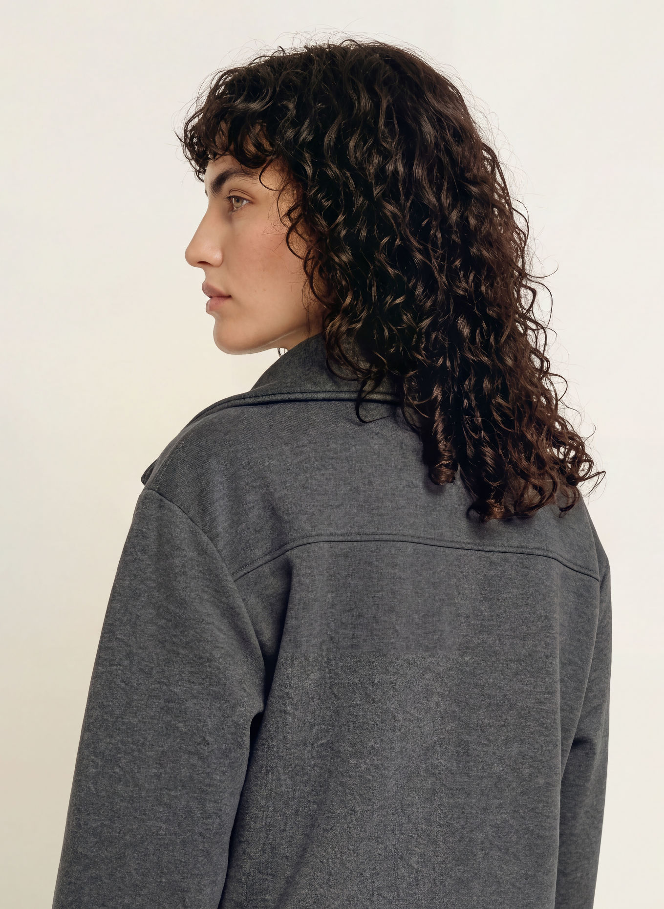 REISS Pull sweat col zippé LAYLA: GRIS