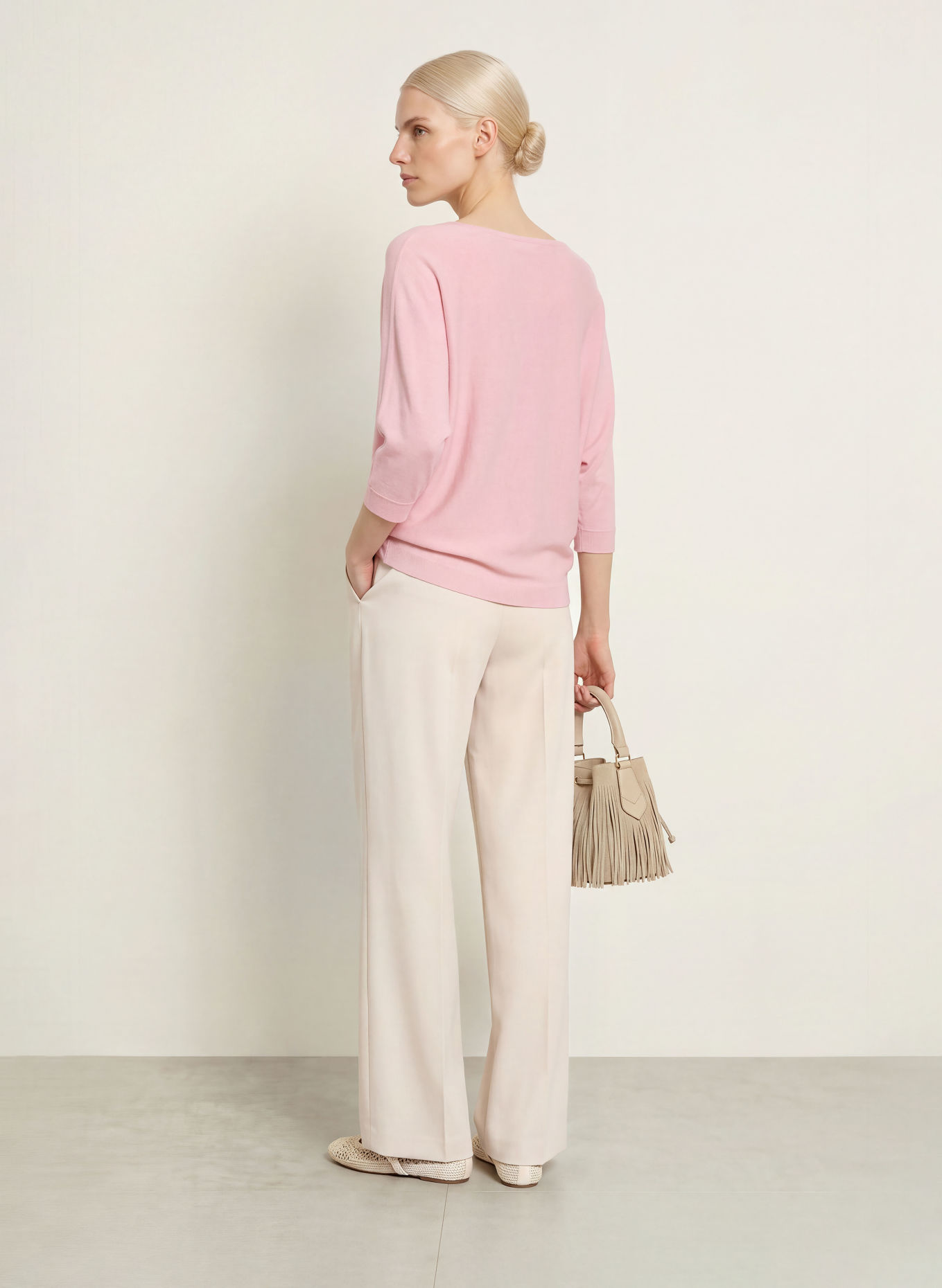Phase Eight Pullover CRISTINE mit 3/4-Arm: ROSÉ