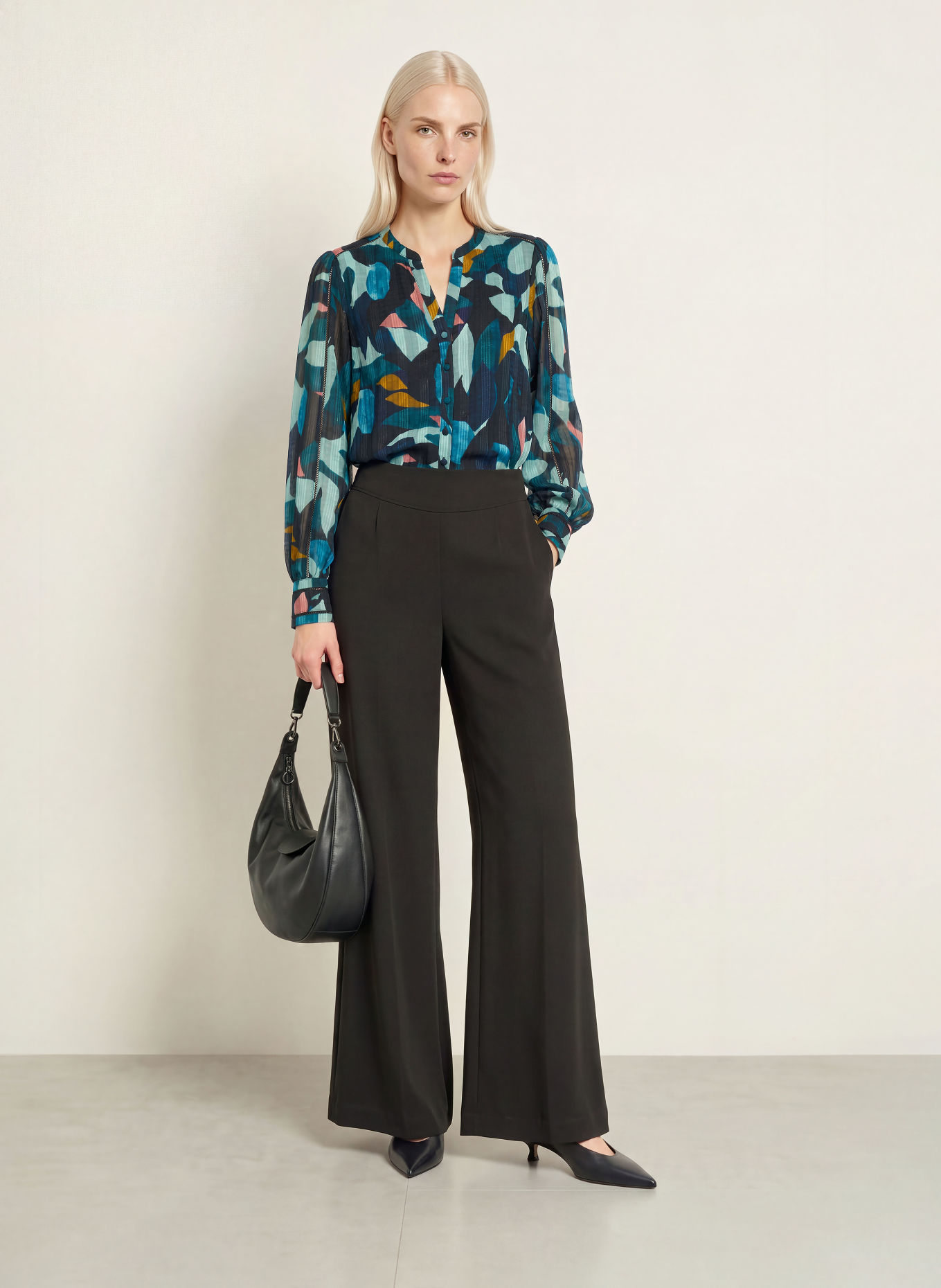 Phase Eight Bluse LYLA: PETROL / LACHS / TÜRKIS