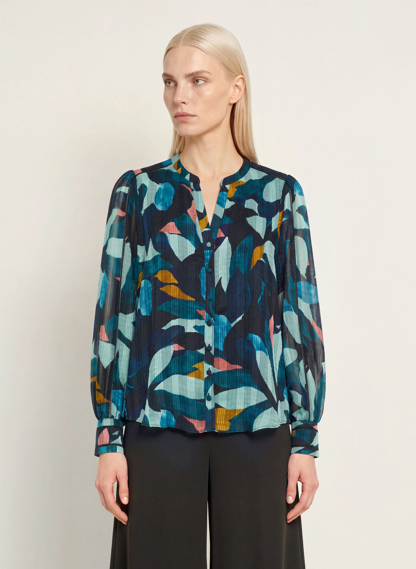 Phase Eight Bluse LYLA: PETROL / LACHS / TÜRKIS