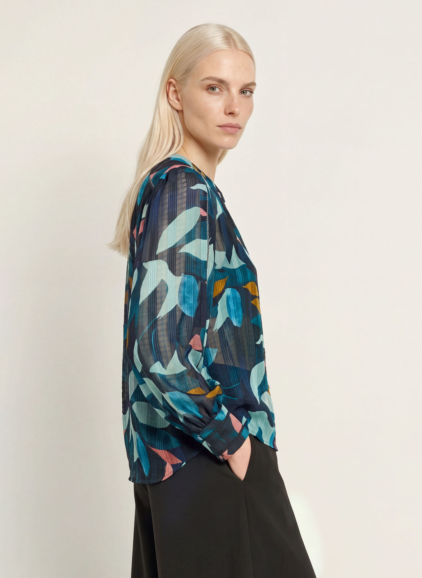 Phase Eight Bluse LYLA: PETROL / LACHS / TÜRKIS
