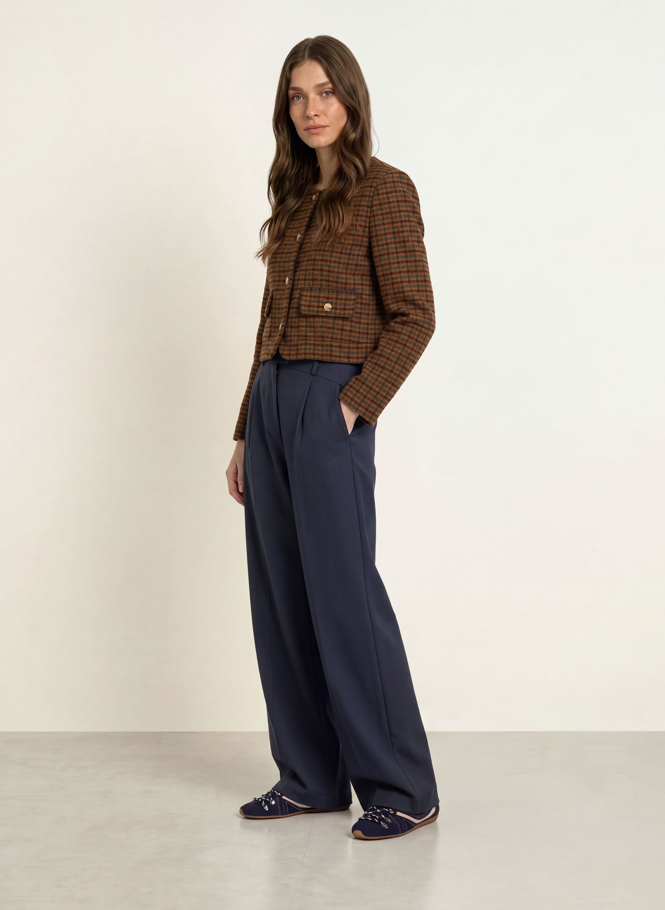 CLAUDIE PIERLOT Kastenjacke: BRAUN / DUNKELBRAUN / ROT