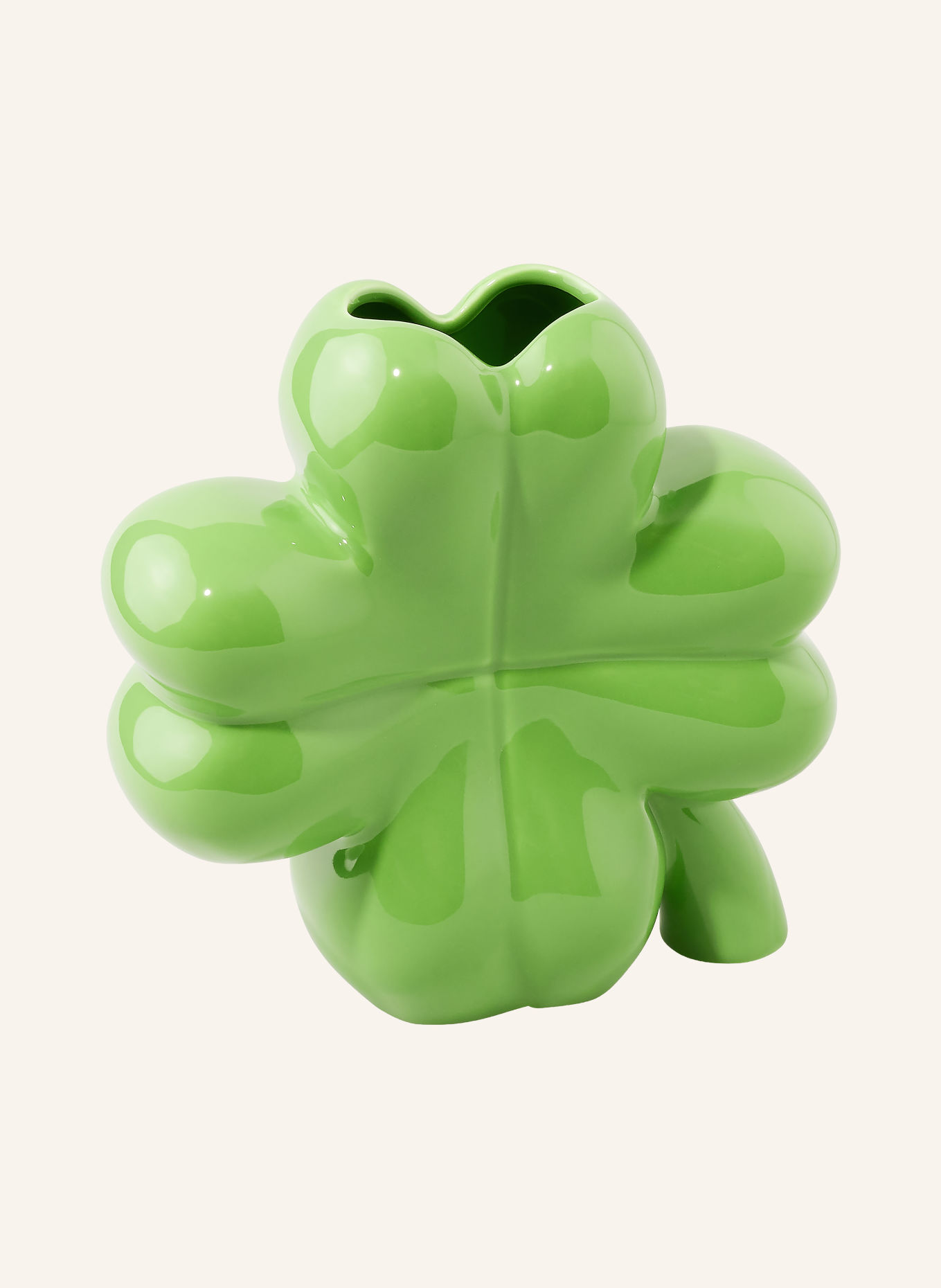fluid MARKET CLOVER Vase: GREEN