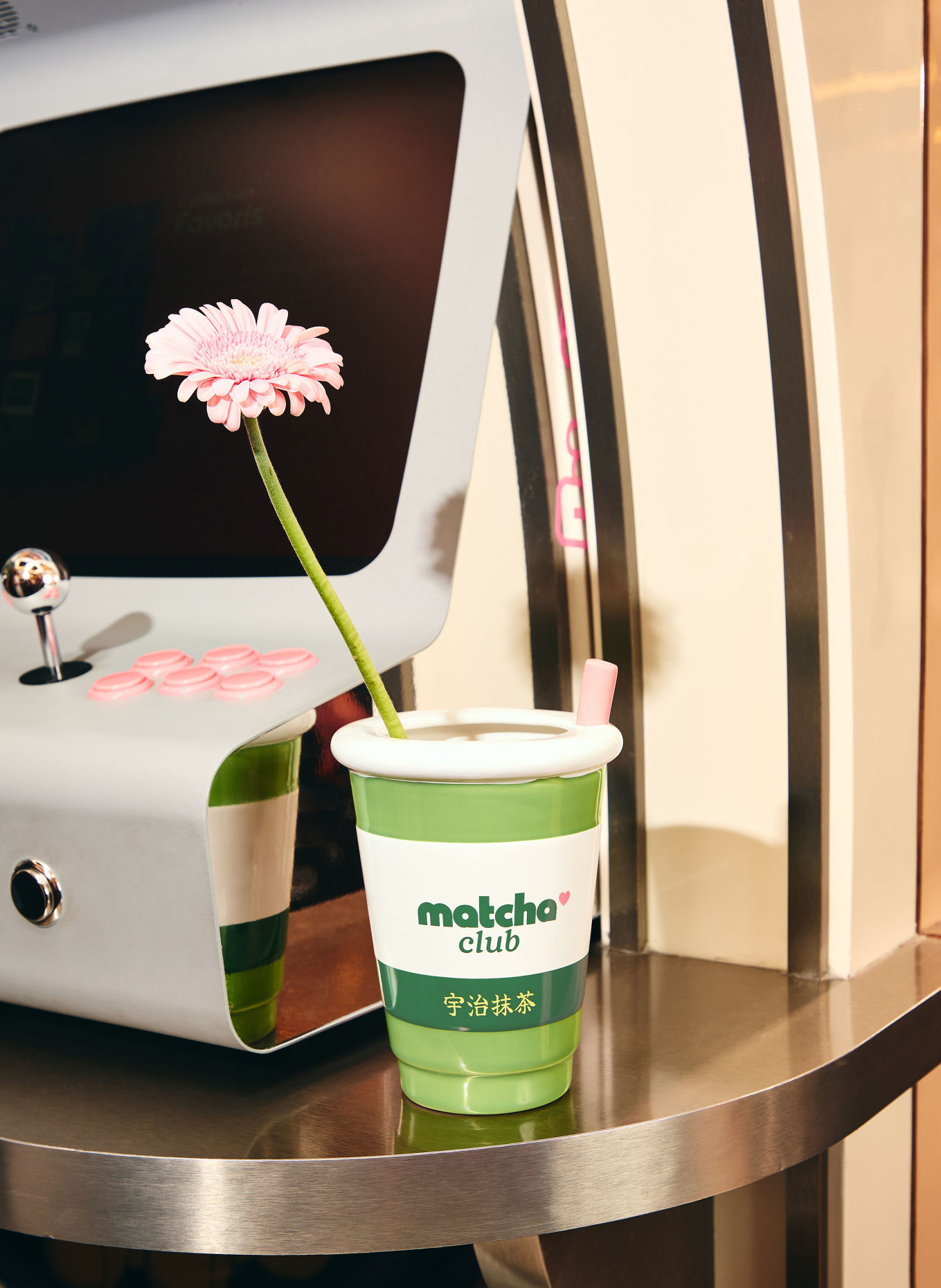 fluid MARKET Vase MATCHA: HELLGRÜN / ROSÉ / CREME