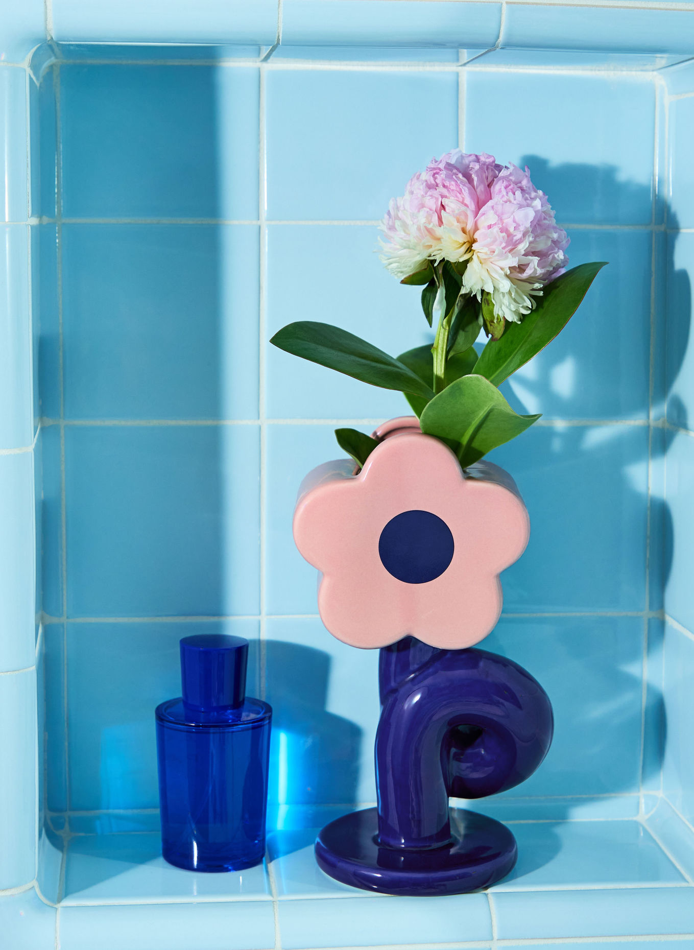 fluid MARKET Vase LOOP FLOWER: ROSA / DUNKELLILA