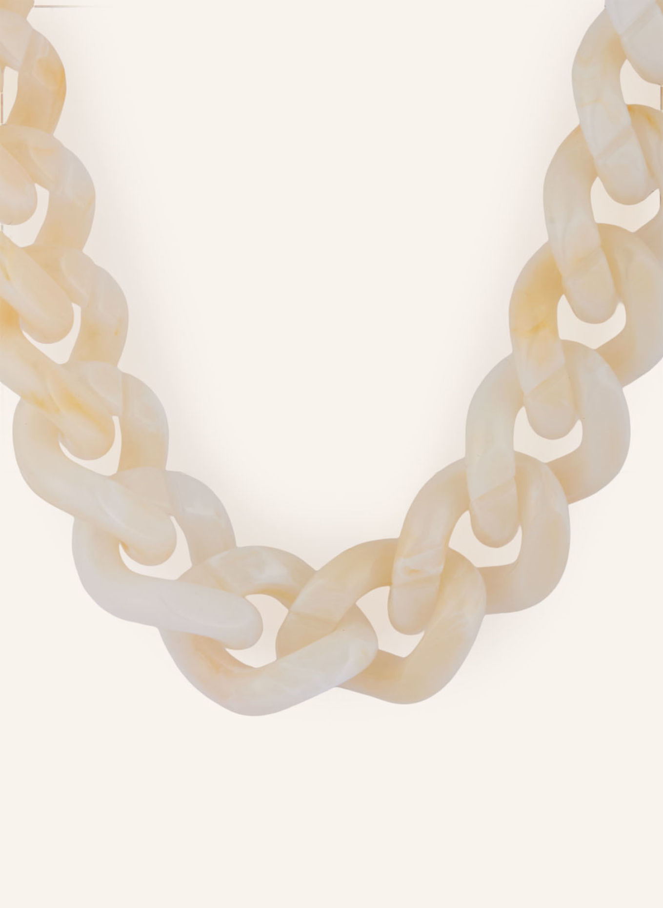 VANESSA BARONI FLAT CHAIN Necklace: CREAM / GOLD