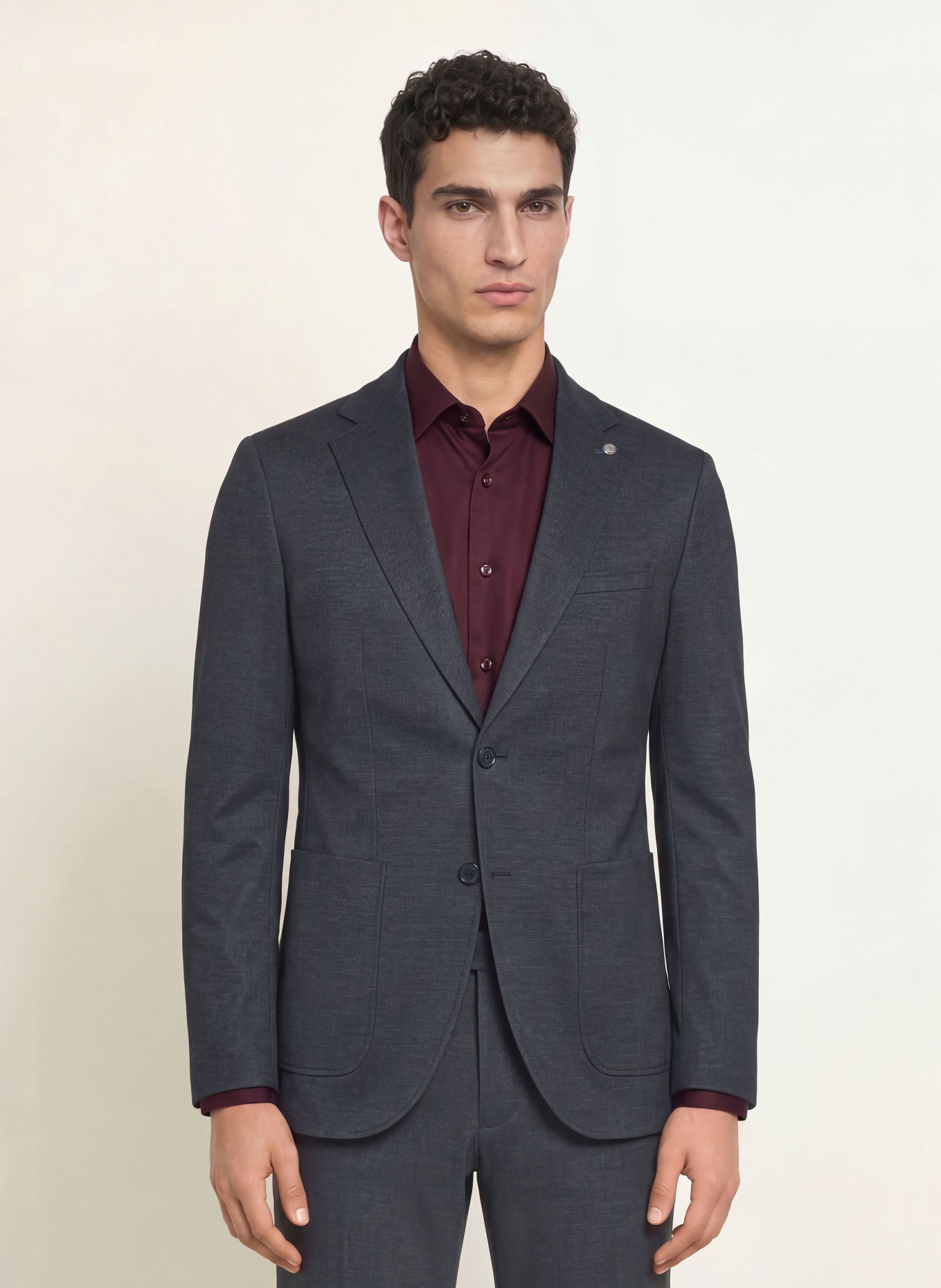 CG - CLUB of GENTS Anzugsakko CG CUBA Slim Fit: 63 DUNKELBLAU