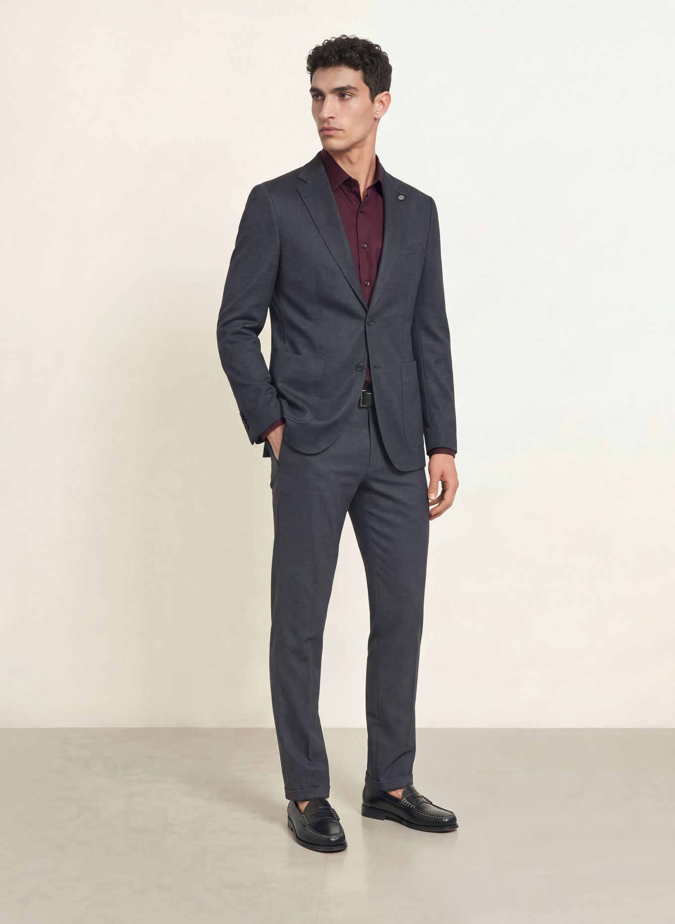 CG - CLUB of GENTS Anzugsakko CG CUBA Slim Fit: 63 DUNKELBLAU