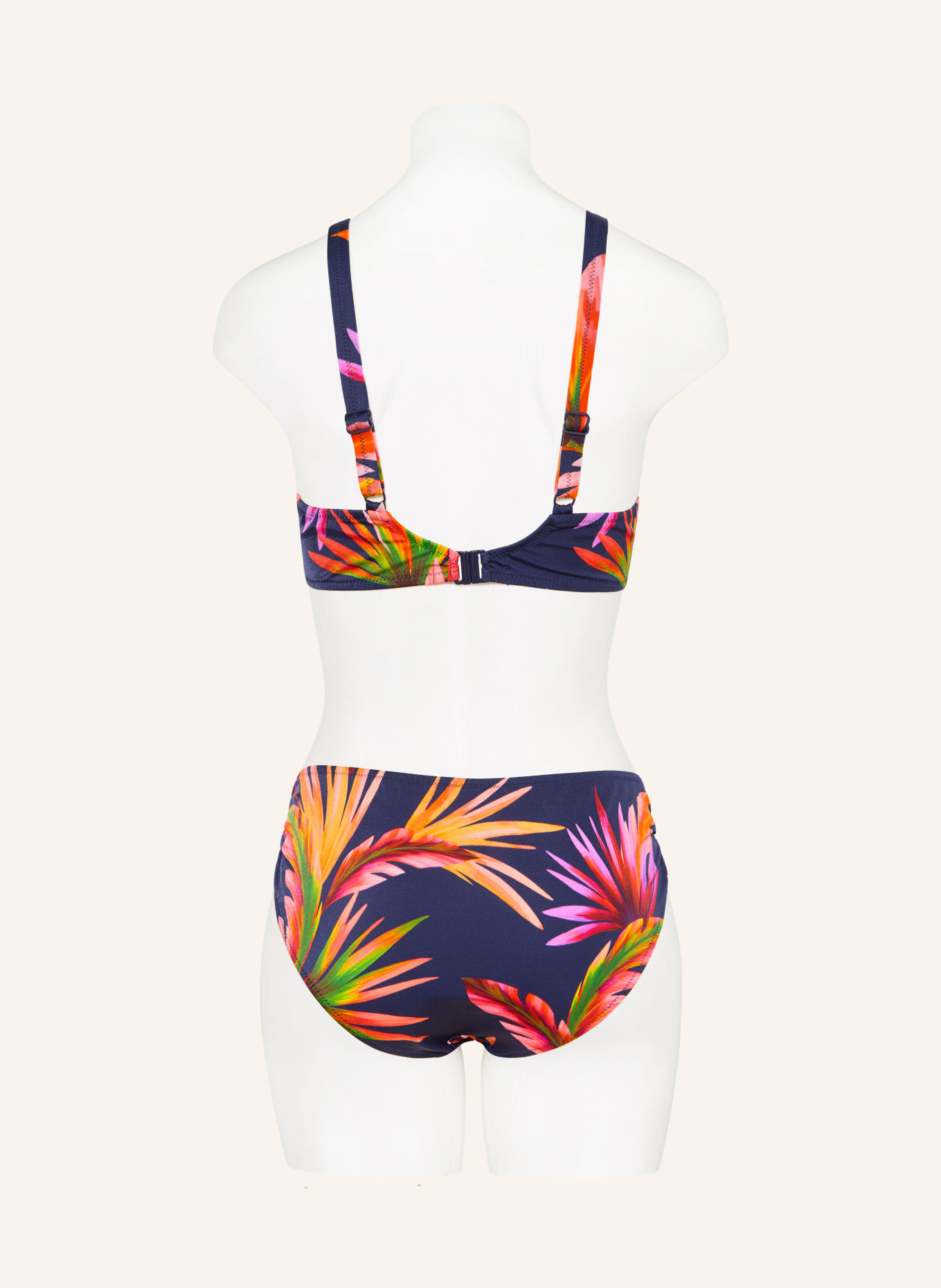 Charmline Bikiny s kosticemi TROPIC VOYAGE: TMAVĚ MODRÁ / NEONOVĚ RŮŽOVÁ / NEONOVĚ ORANŽOVÁ