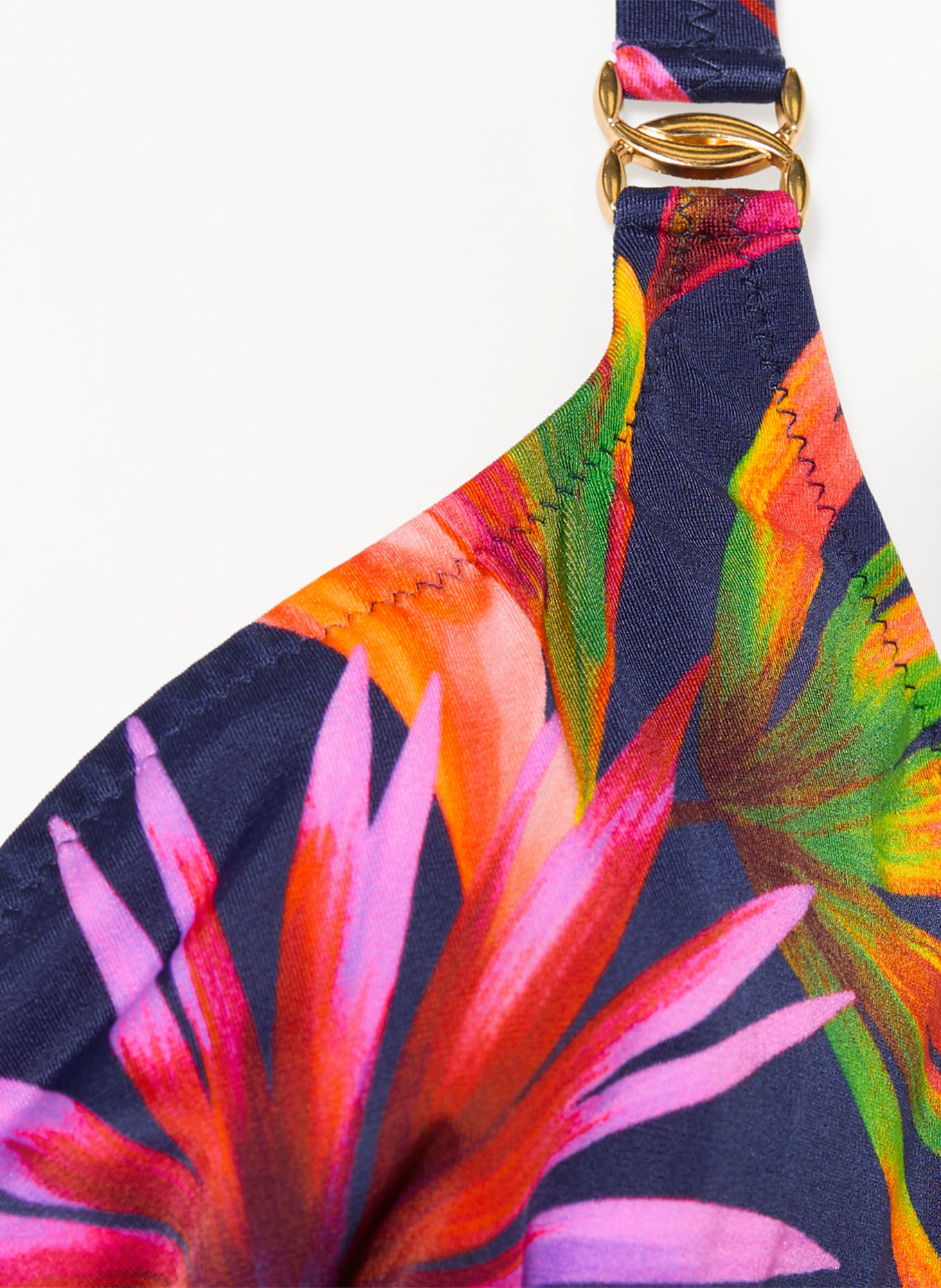 Charmline Bikiny s kosticemi TROPIC VOYAGE: TMAVĚ MODRÁ / NEONOVĚ RŮŽOVÁ / NEONOVĚ ORANŽOVÁ