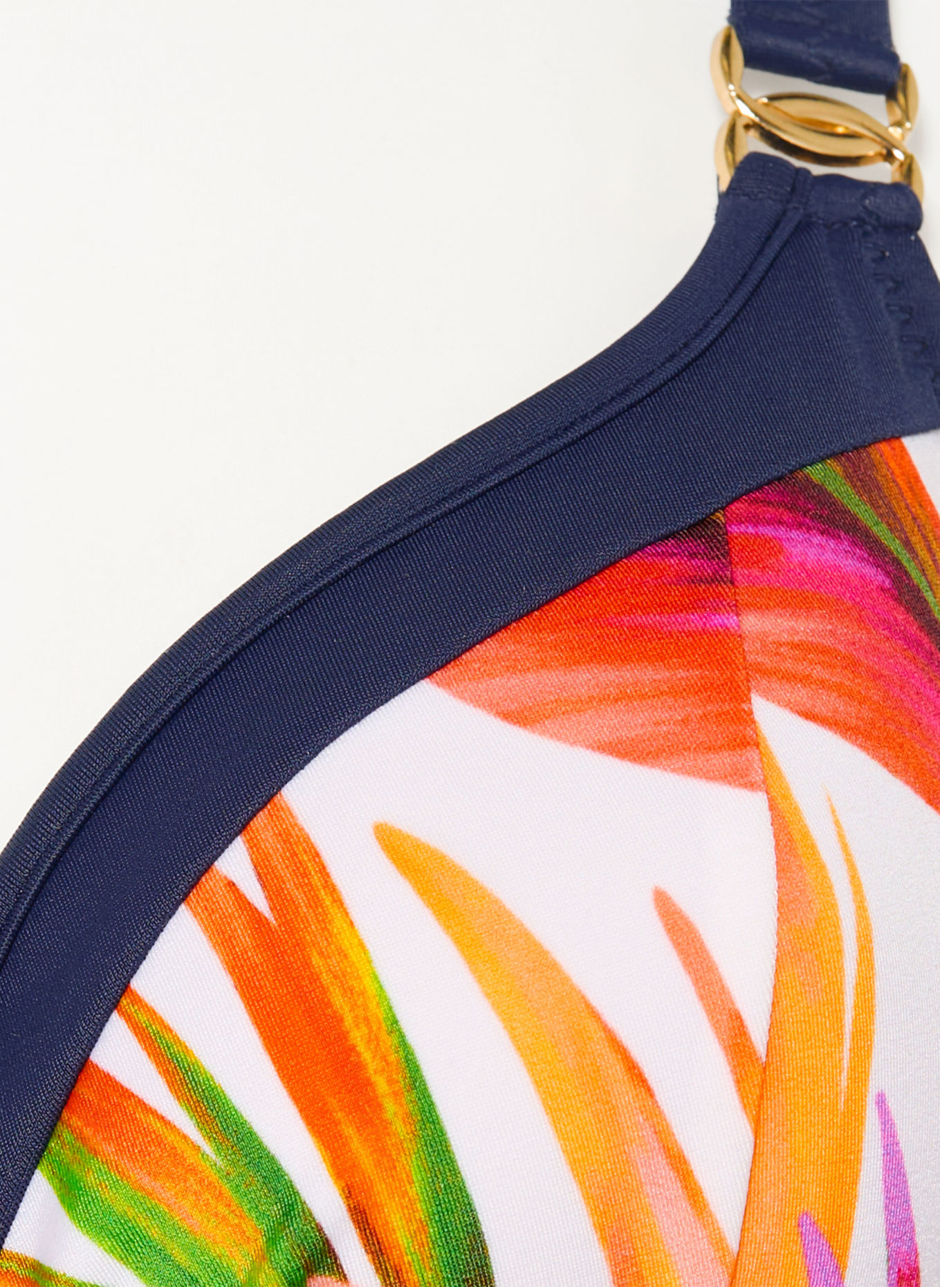 Charmline Bügel-Bikini TROPIC VOYAGE: WEISS / NEONORANGE / DUNKELBLAU