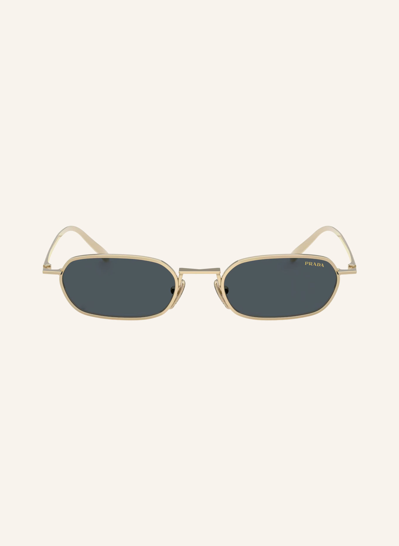 PRADA PR D58S Sunglasses: LIGHT GOLD/ DARK GRAY
