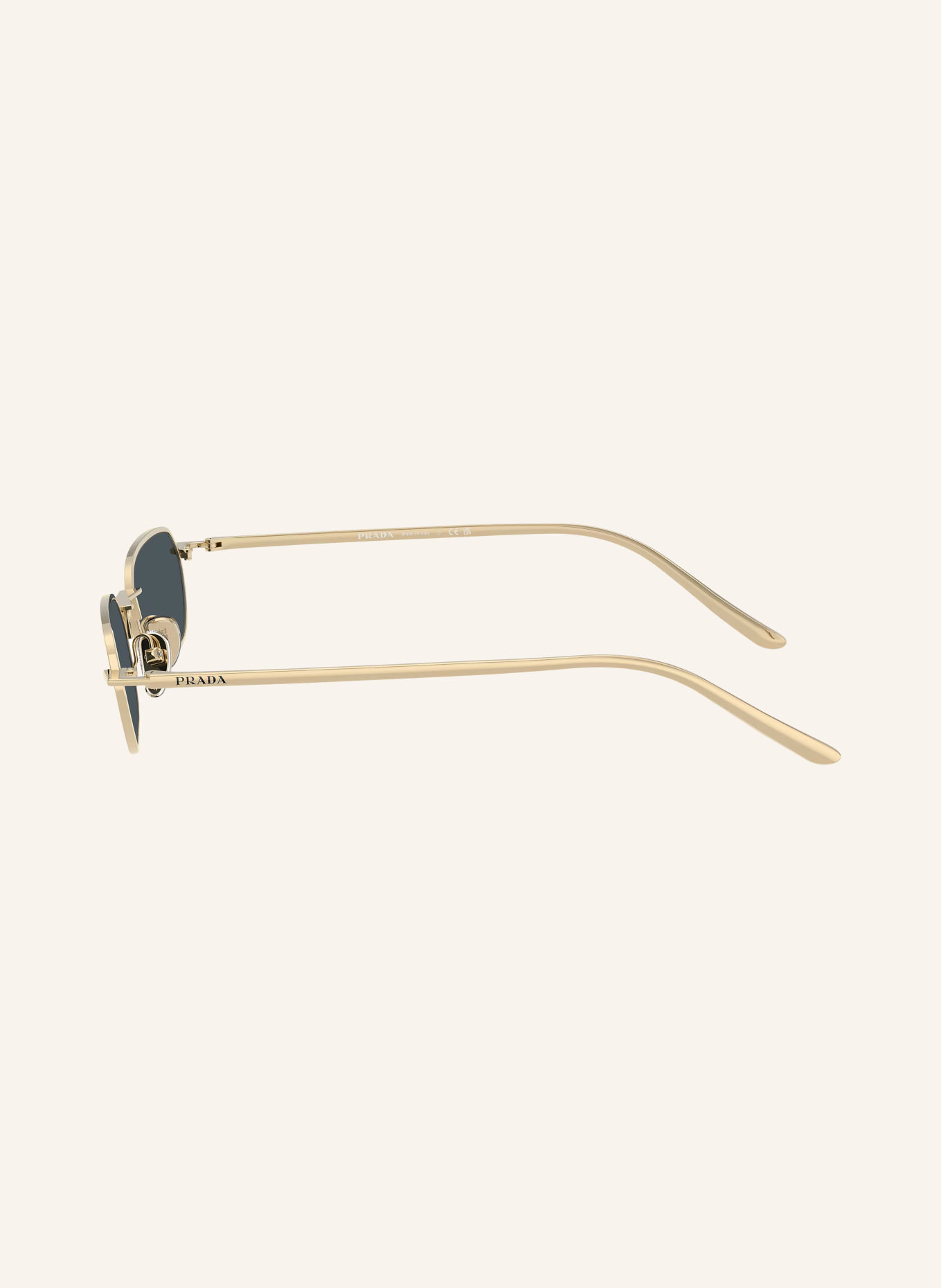 PRADA PR D58S Sunglasses: LIGHT GOLD/ DARK GRAY