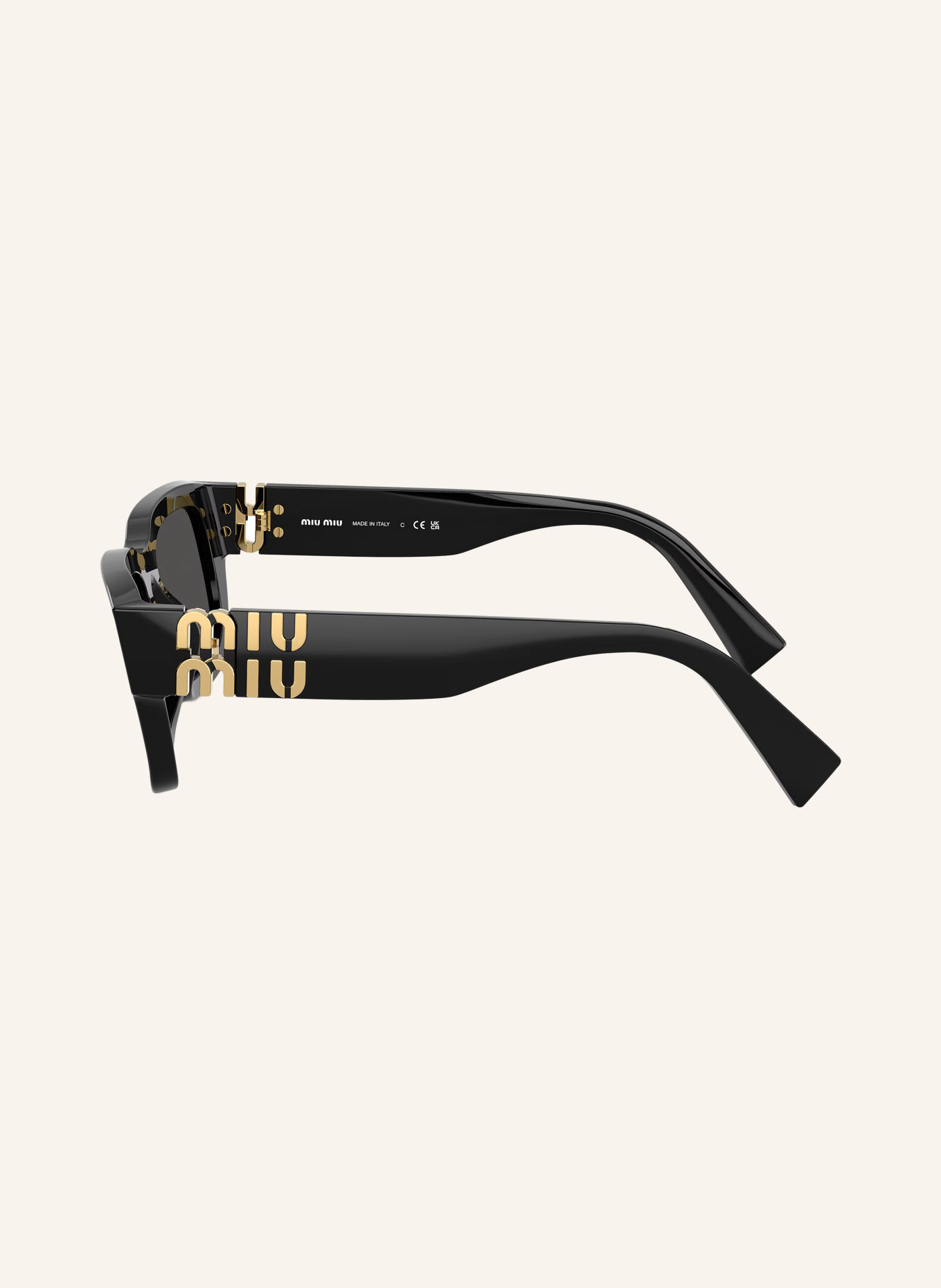 MIU MIU Okulary przeciwsłoneczne MU C04S: CZARNY/ CIEMNOSZARY