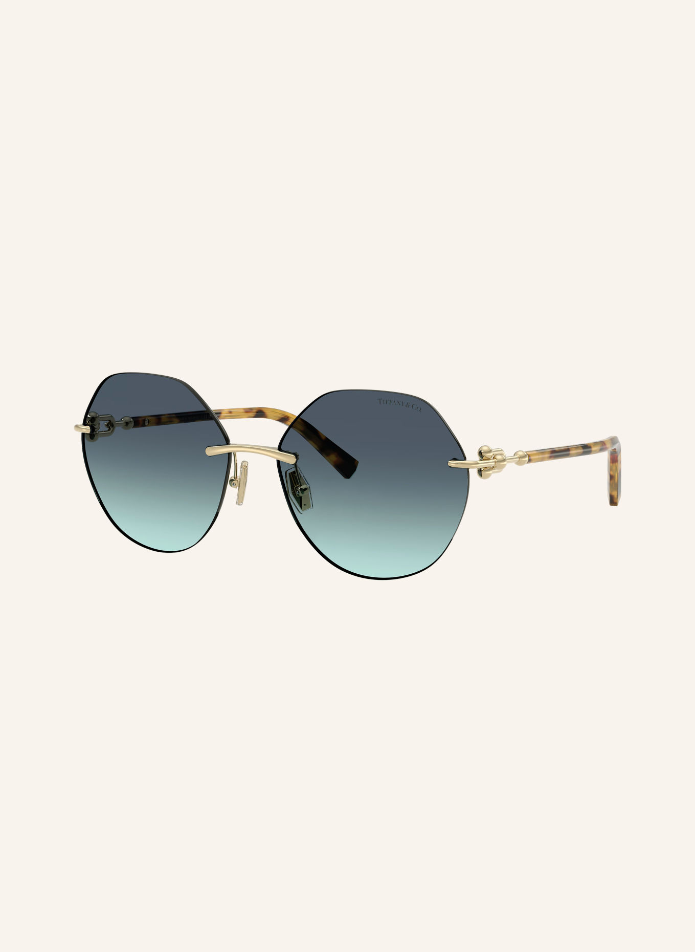 TIFFANY & Co. Okulary przeciwsłoneczne TF3123: JASNOZŁOTY/ NIEBIESKI GRADIENT