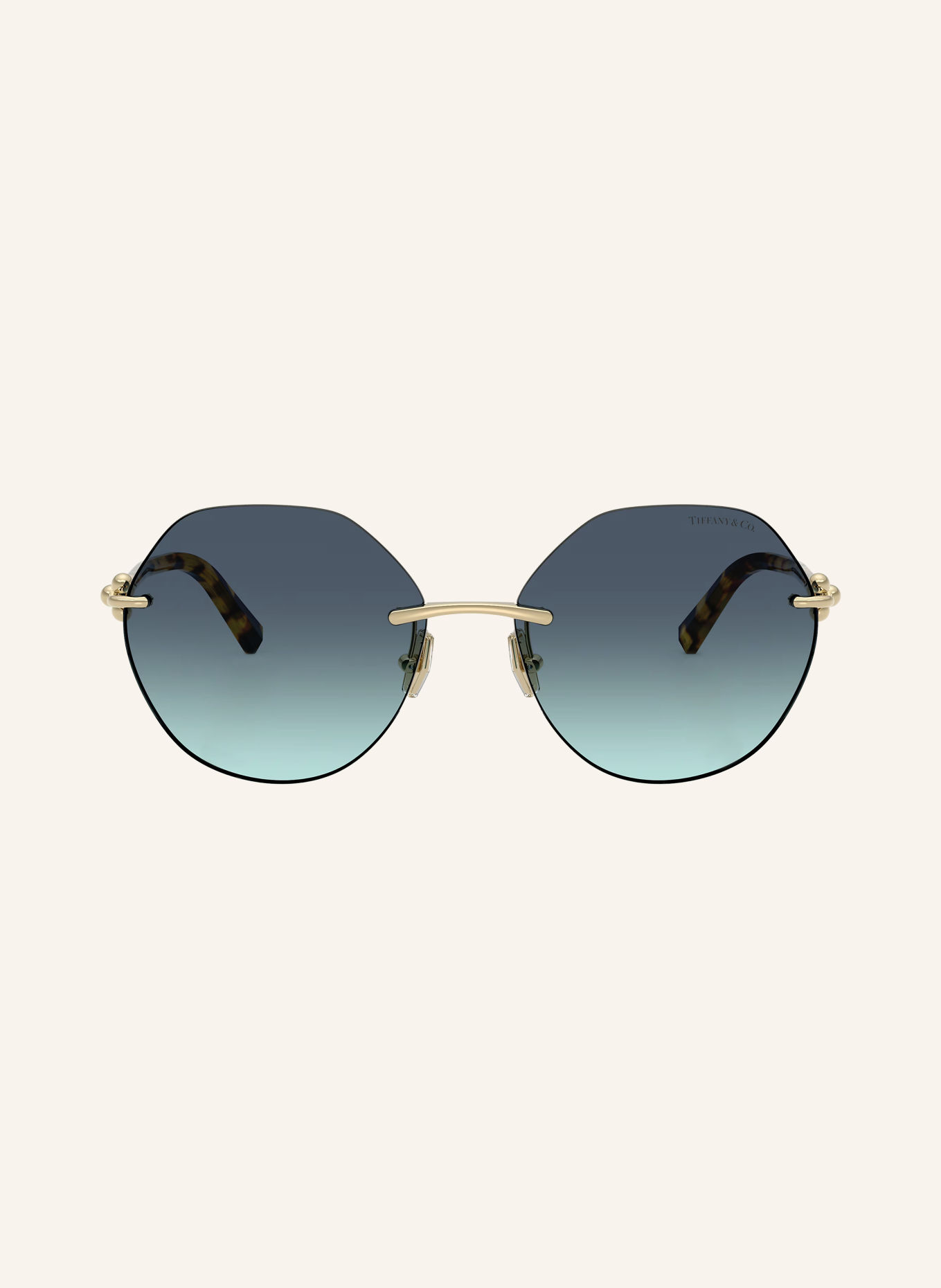 TIFFANY & Co. Okulary przeciwsłoneczne TF3123: JASNOZŁOTY/ NIEBIESKI GRADIENT