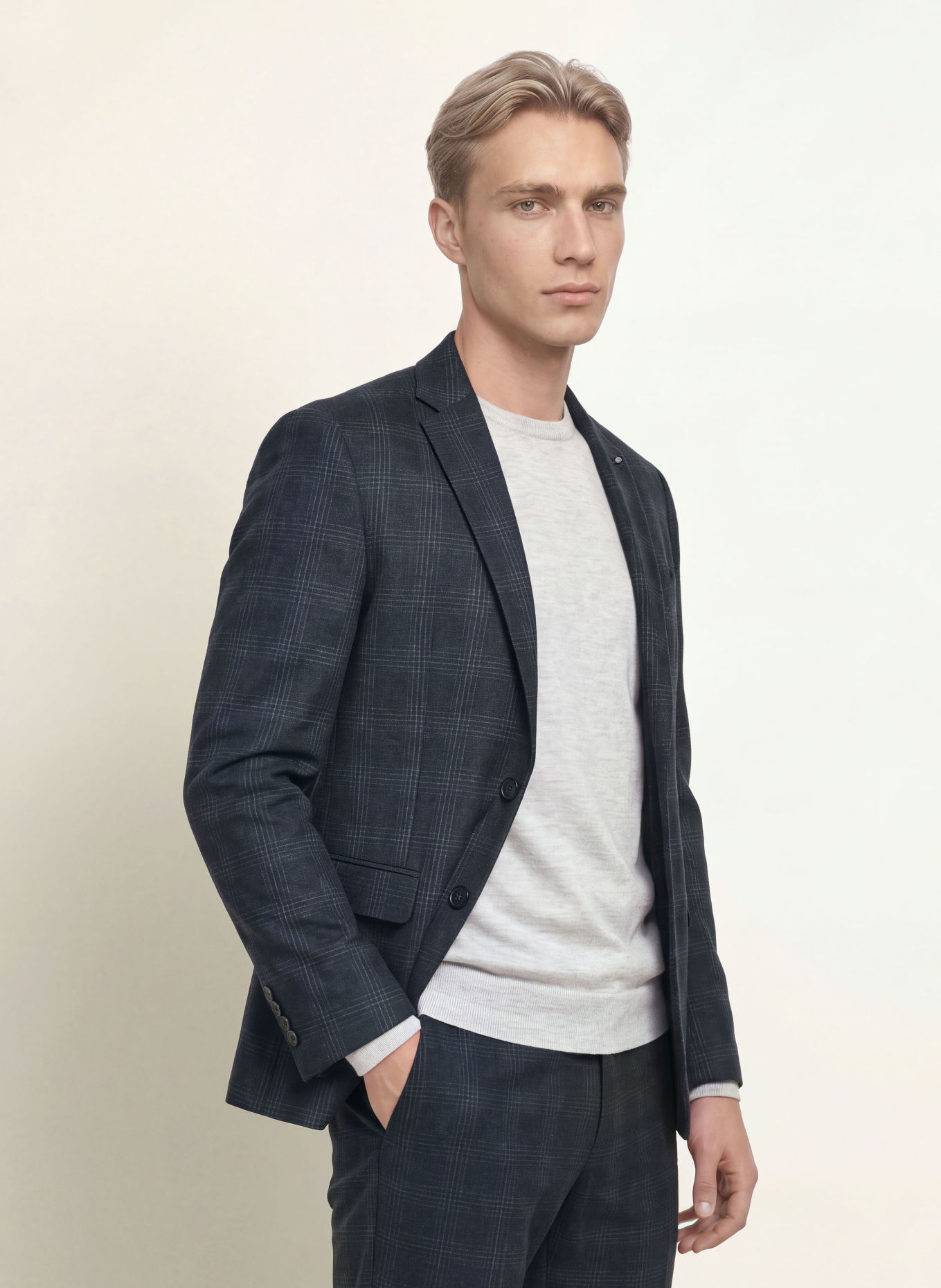 CG - CLUB of GENTS CG CALVIN Slim Fit Suit Jacket: 63 DUNKELBLAU