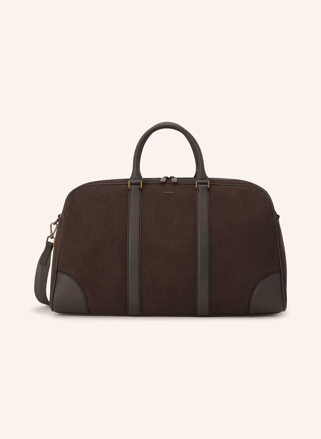 BOSS Weekender HOLDALL: DUNKELBRAUN