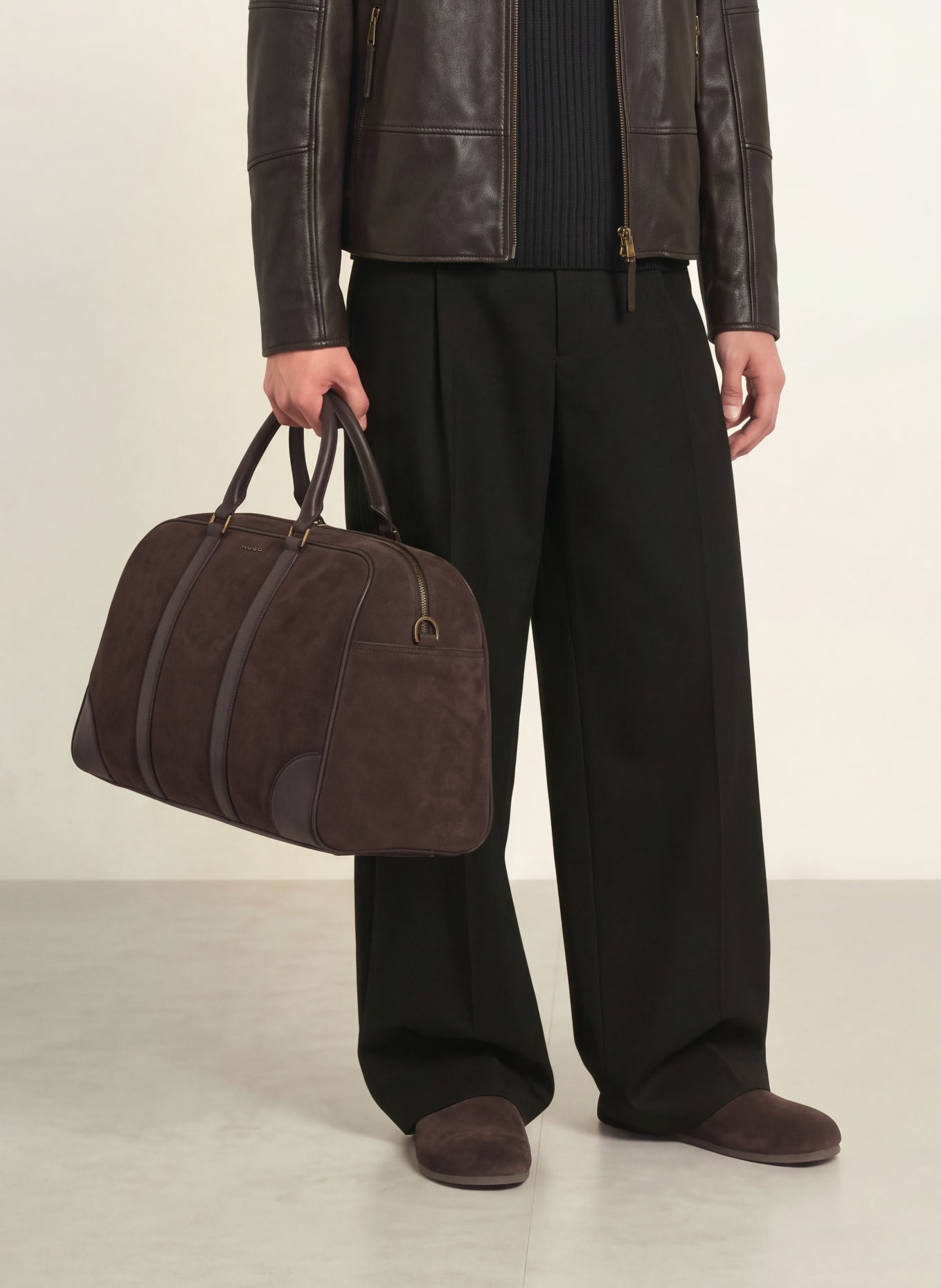 BOSS Weekender HOLDALL: DARK BROWN