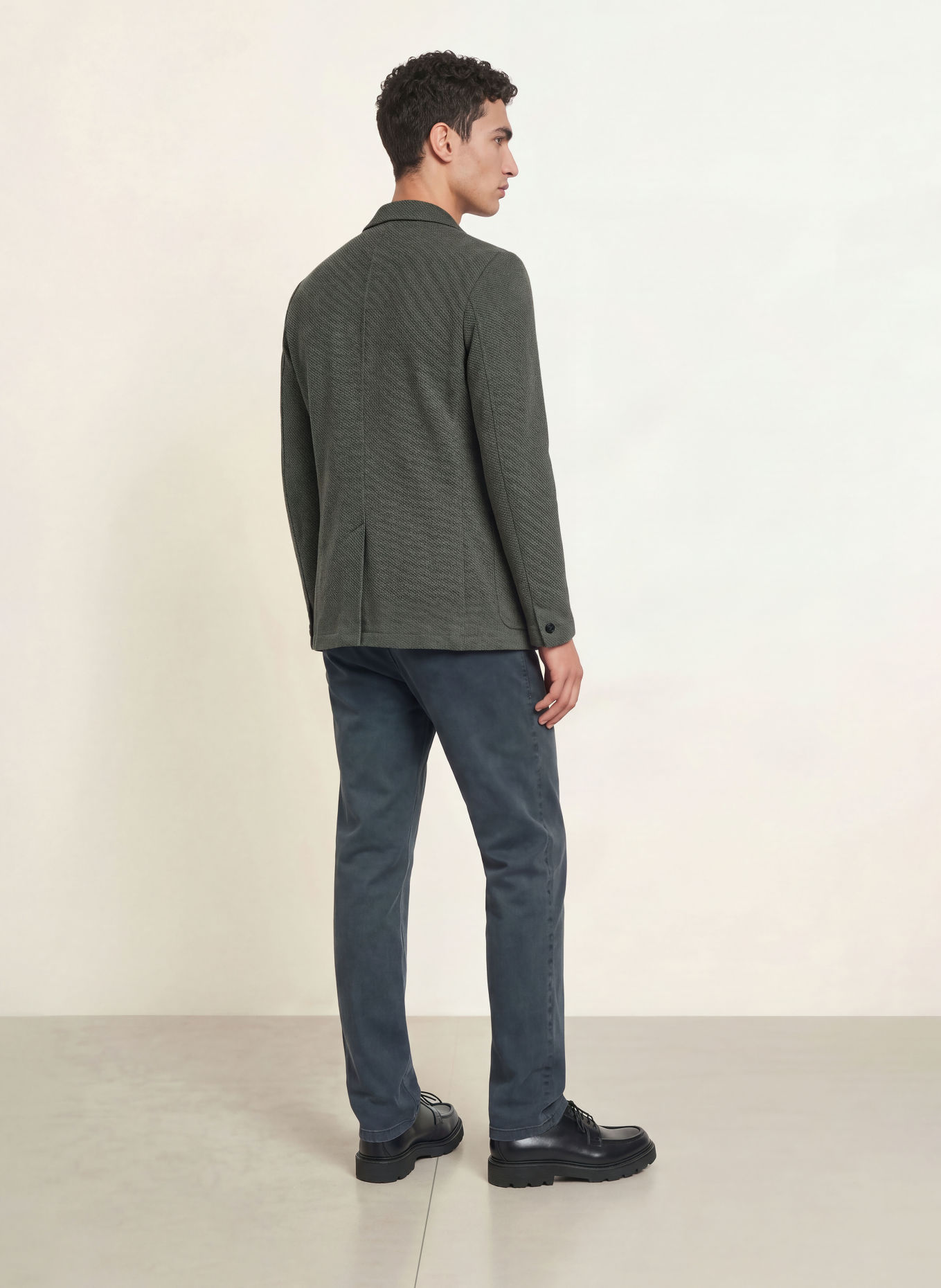 FAHERTY Stricksakko Extra Slim Fit: KHAKI