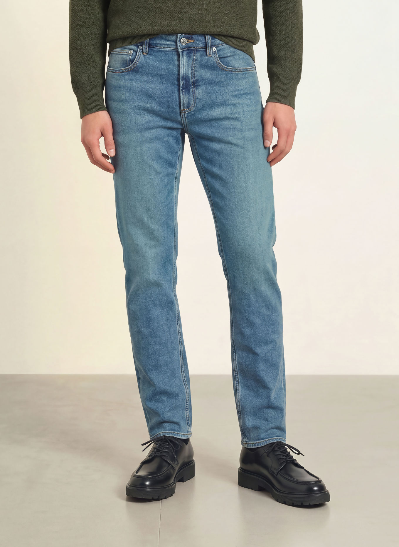 FAHERTY Tailored-Fit Jeans: IOC INDIGO OCEAN WASH