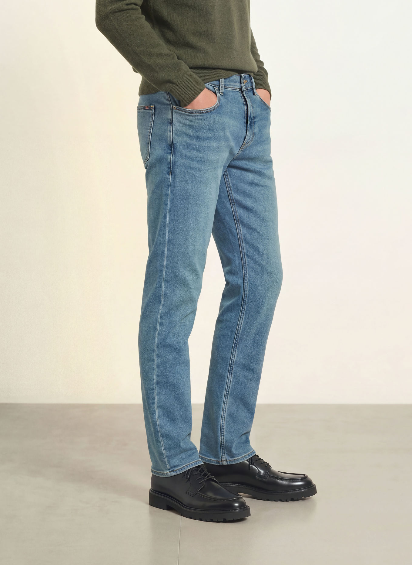 FAHERTY Tailored-Fit Jeans: IOC INDIGO OCEAN WASH