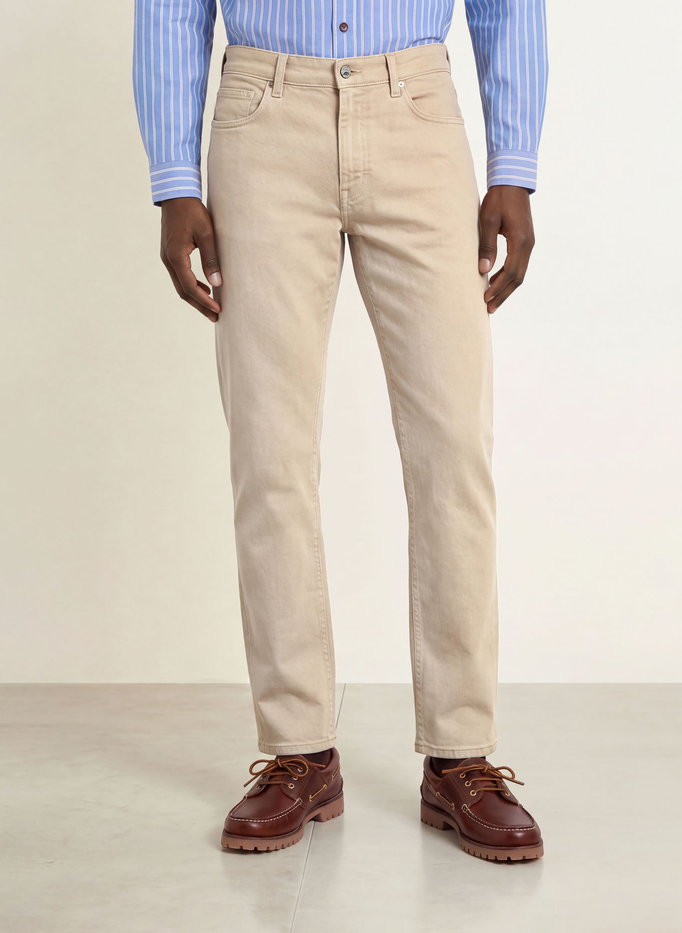 FAHERTY Hose TERRY Tailored Fit: BEIGE