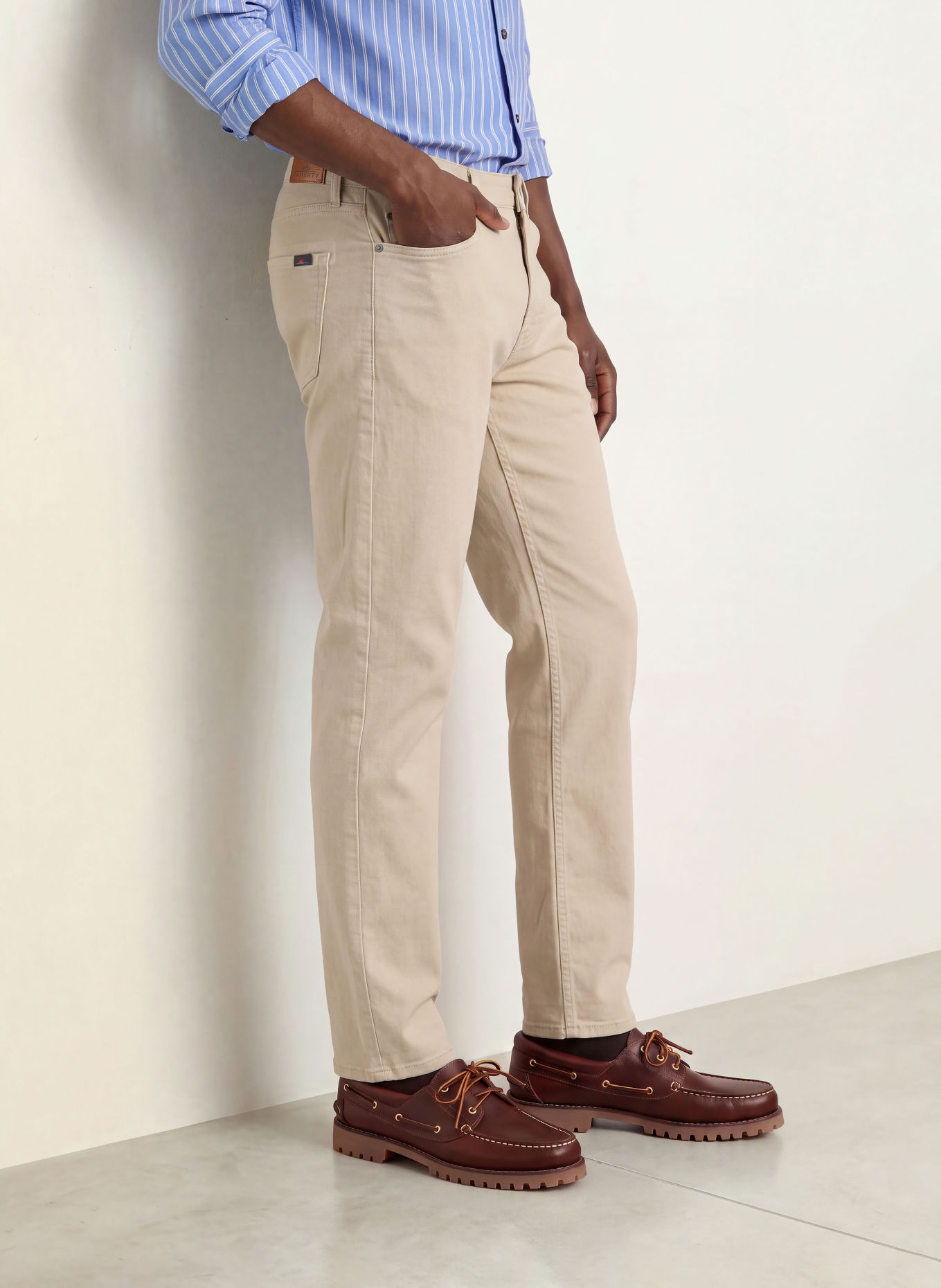FAHERTY Hose TERRY Tailored Fit: BEIGE