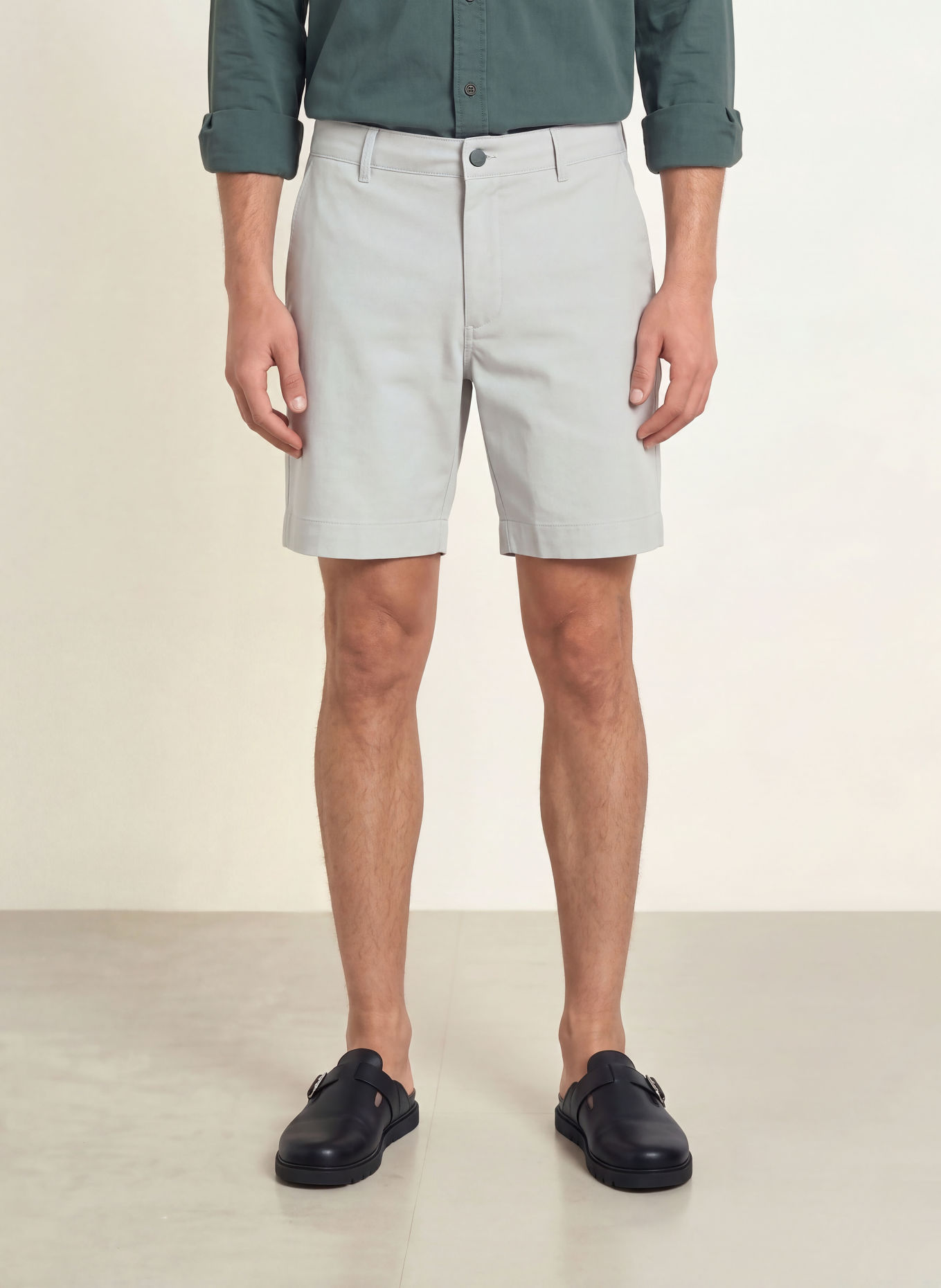 FAHERTY ALL DAY Classic Fit Shorts: LIGHT GRAY