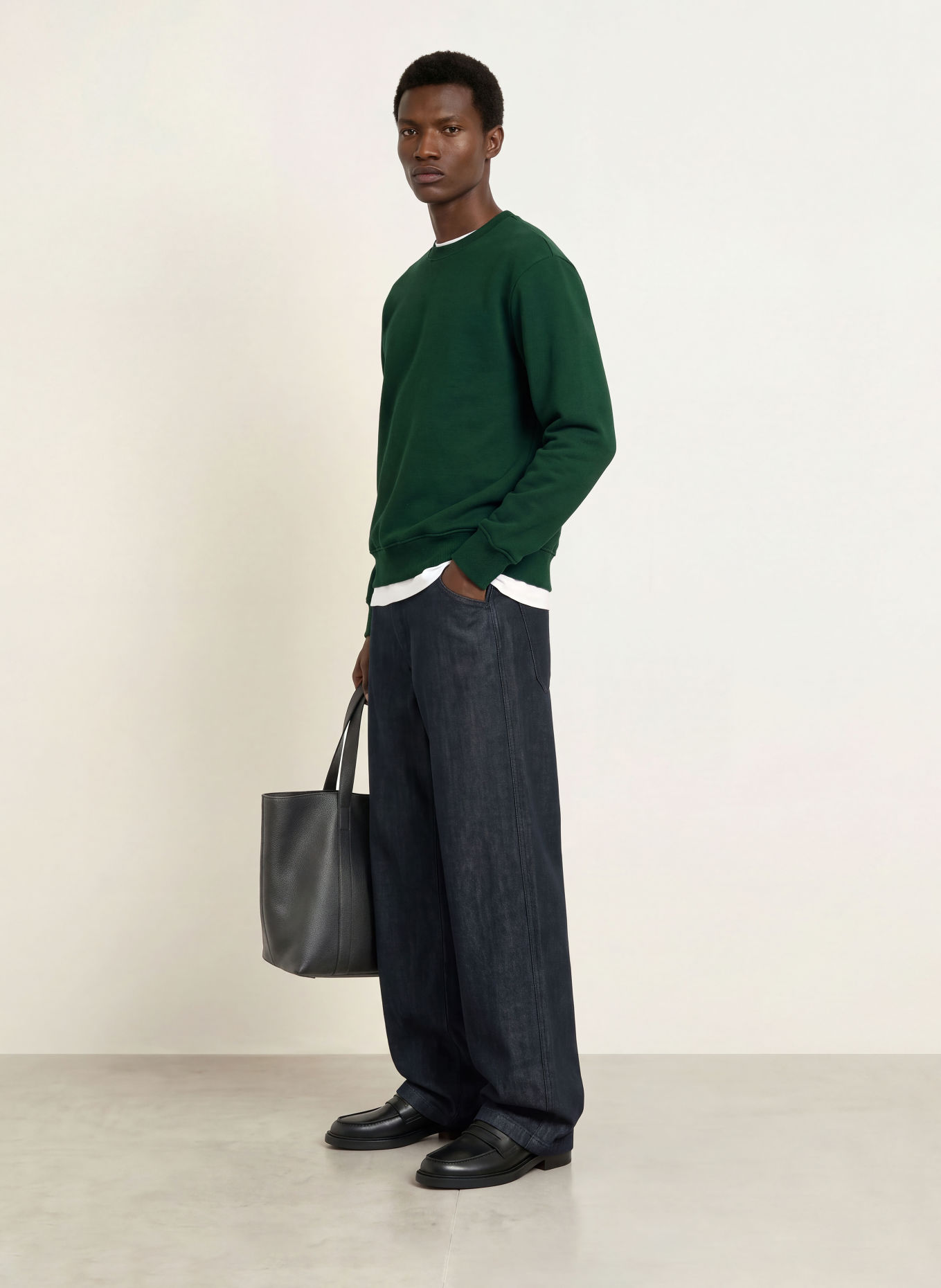 ARKET Sweatshirt: DARK GREEN
