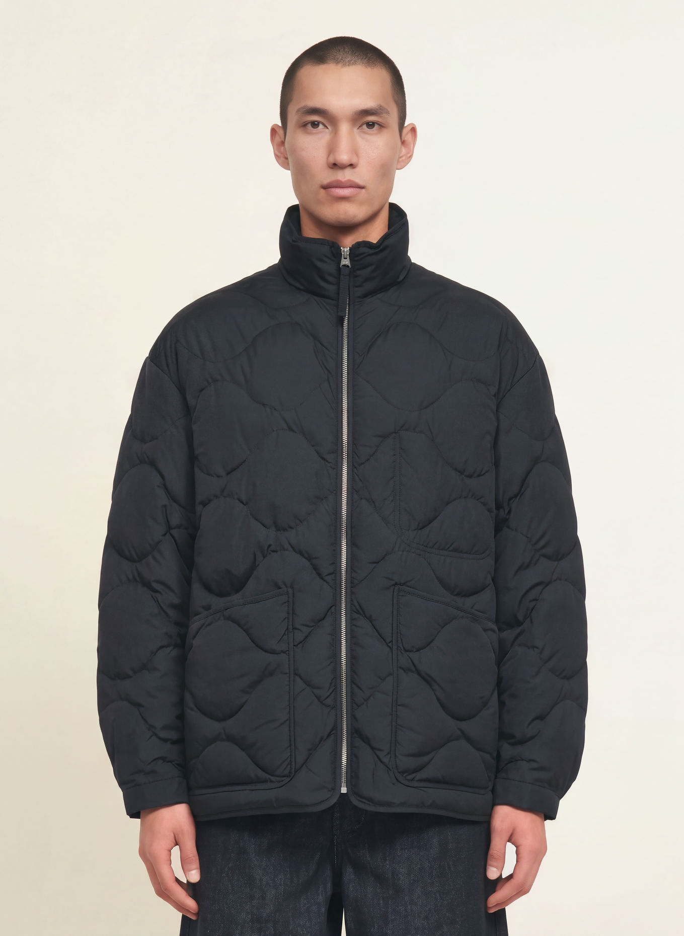 ARKET Lightweight down jacket: DARK BLUE