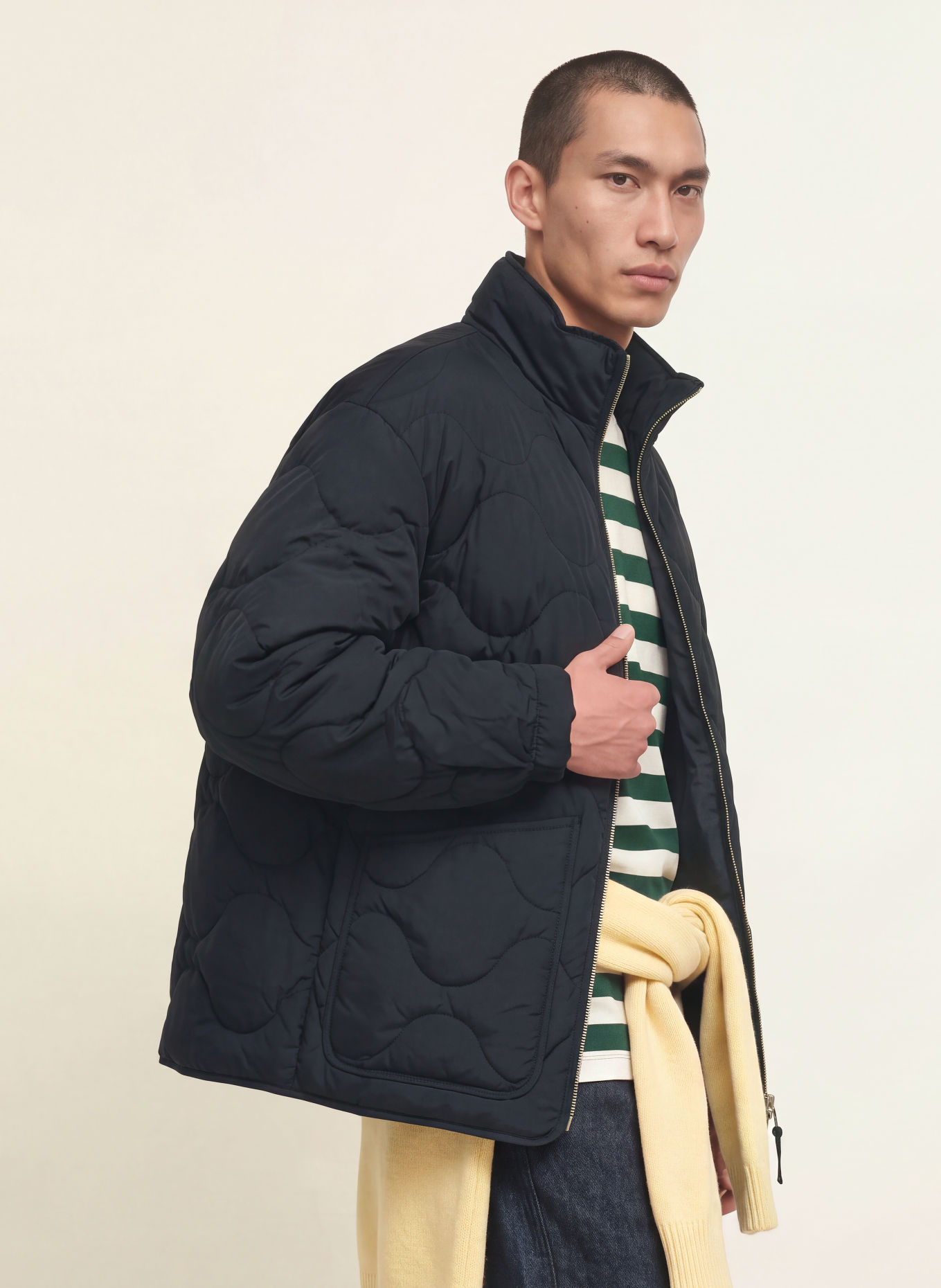 ARKET Lightweight down jacket: DARK BLUE